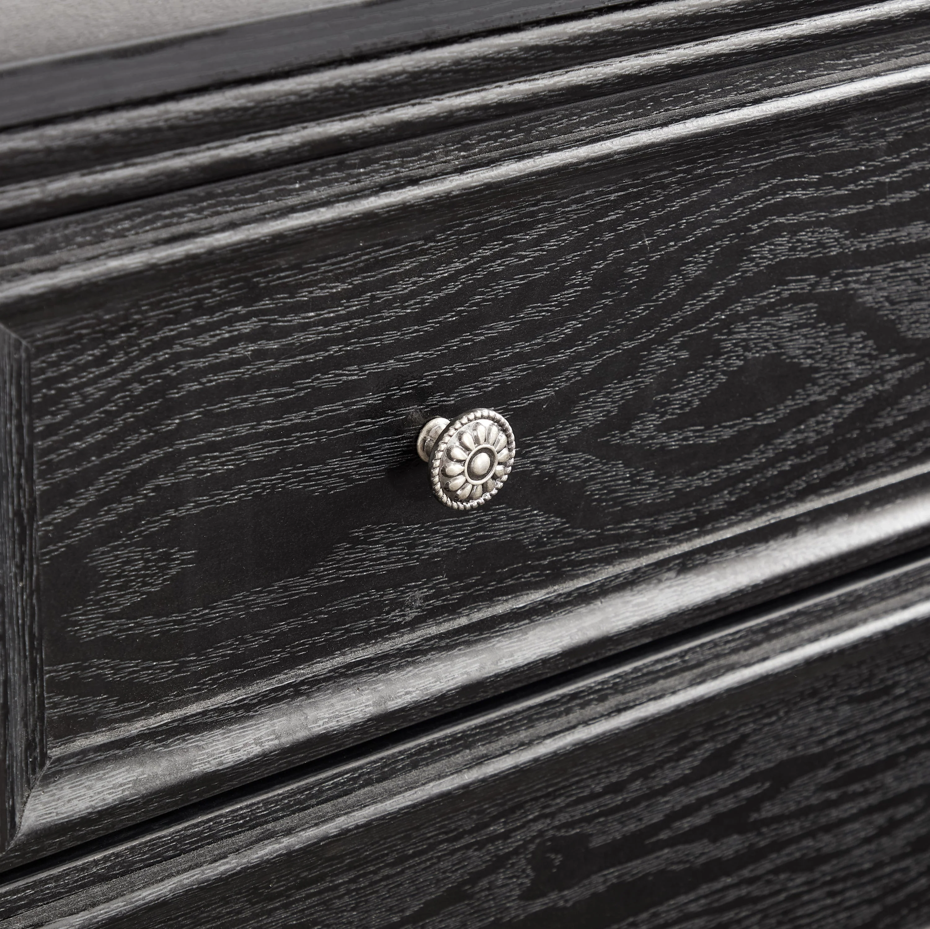 Modern 5-Drawer Black Dresser for Living Room Storage - Image 9