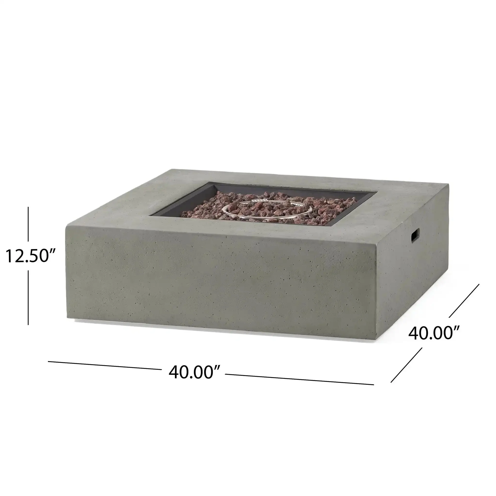 Modern 50,000 BTU Square Fire Table with Propane Tank - Image 4