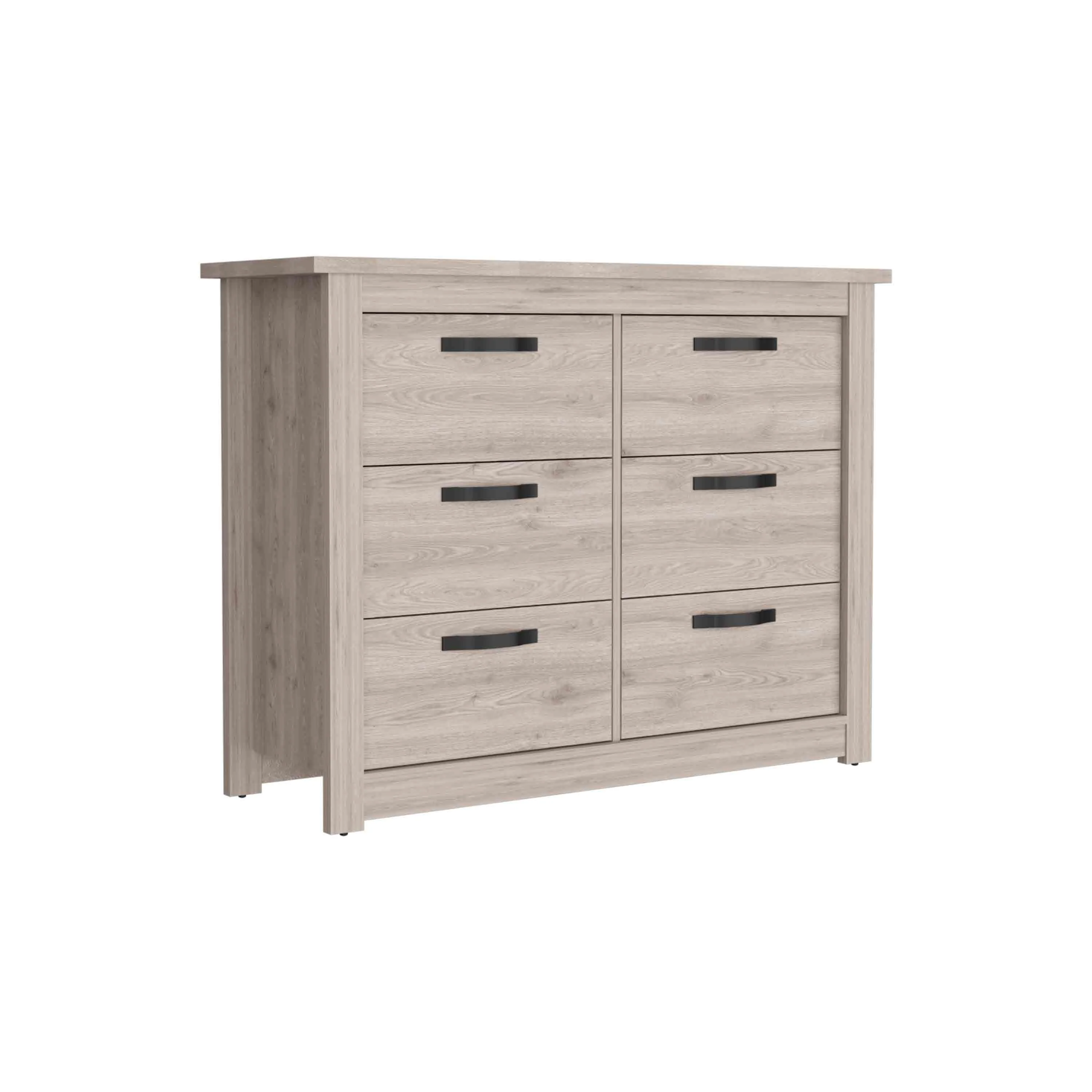 Modern 6-Drawer Dresser with Metal Hardware – Gray Finish - Image 6