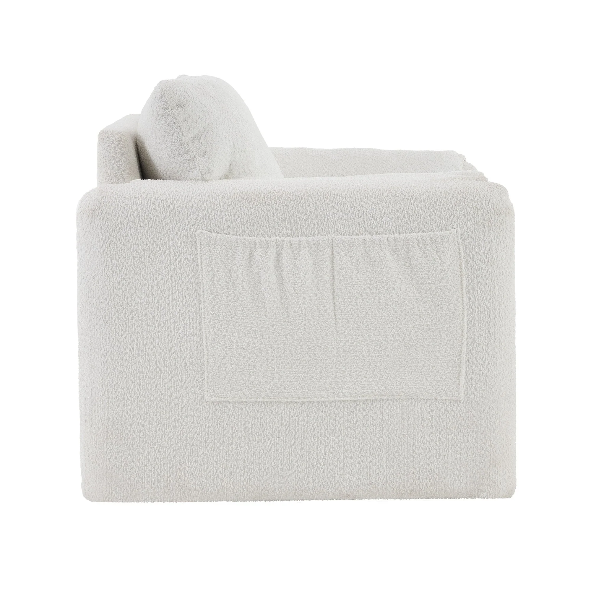 Modern Accent Chair Single Seater Ivory White - Image 15
