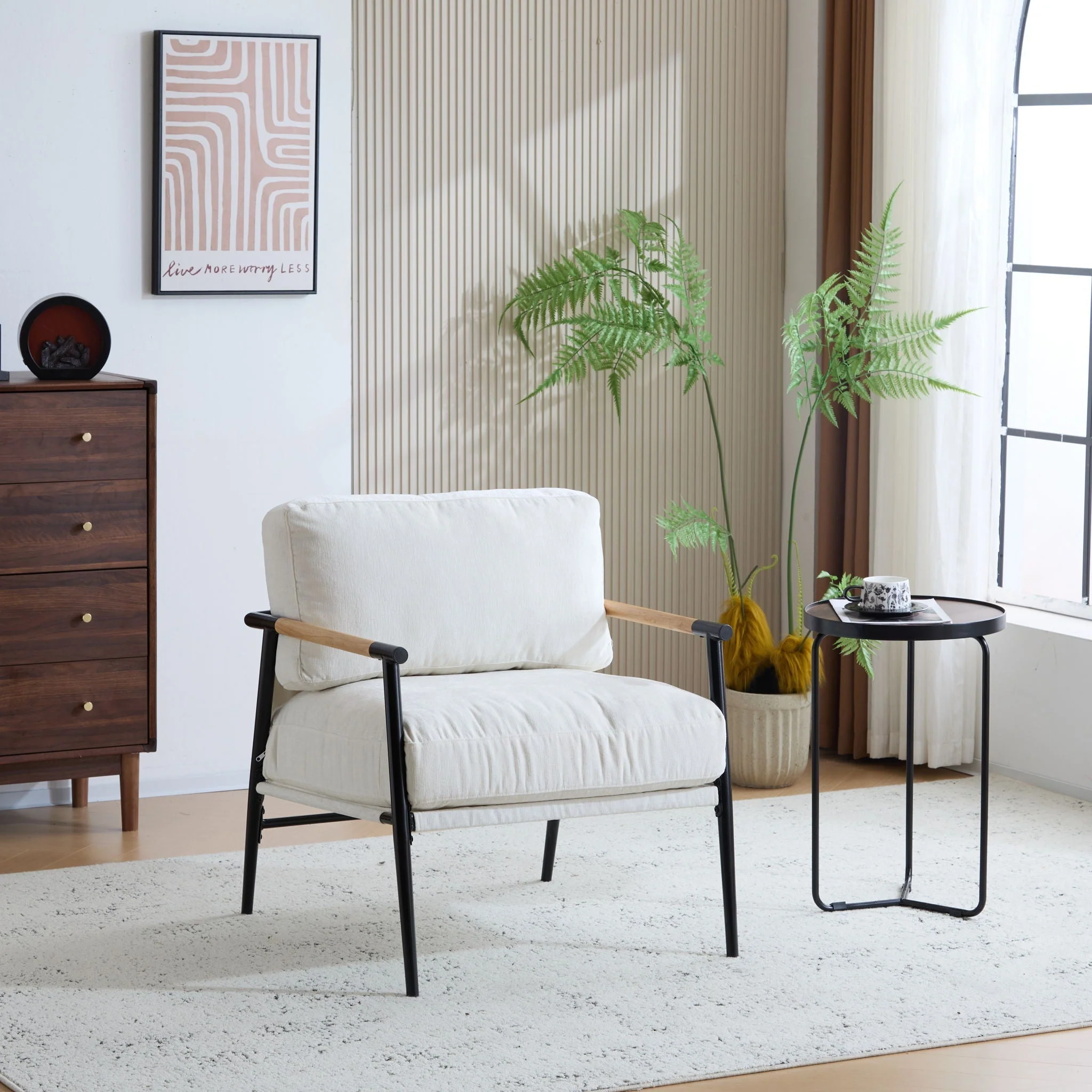 Modern Accent Chair With Cushions, Cozy Seating - Image 14