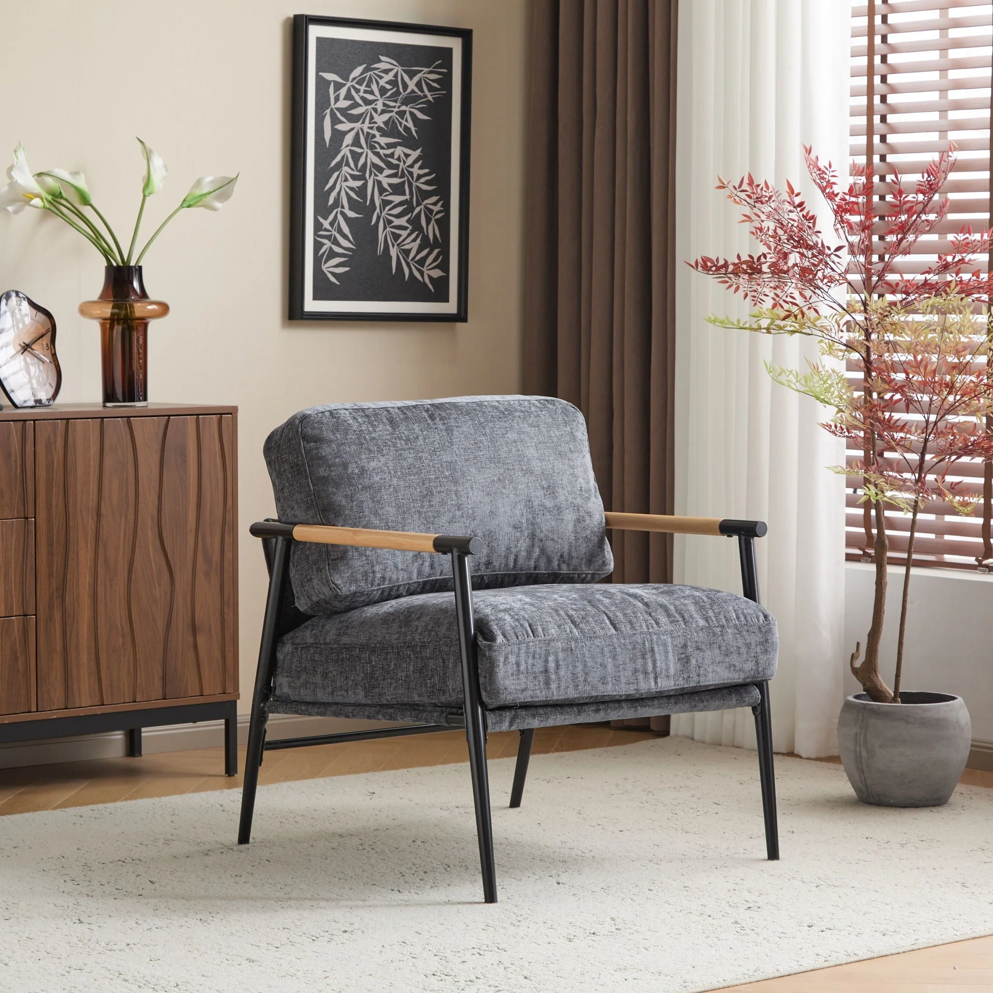 Modern Accent Chair With Cushions, Cozy Seating - Image 18