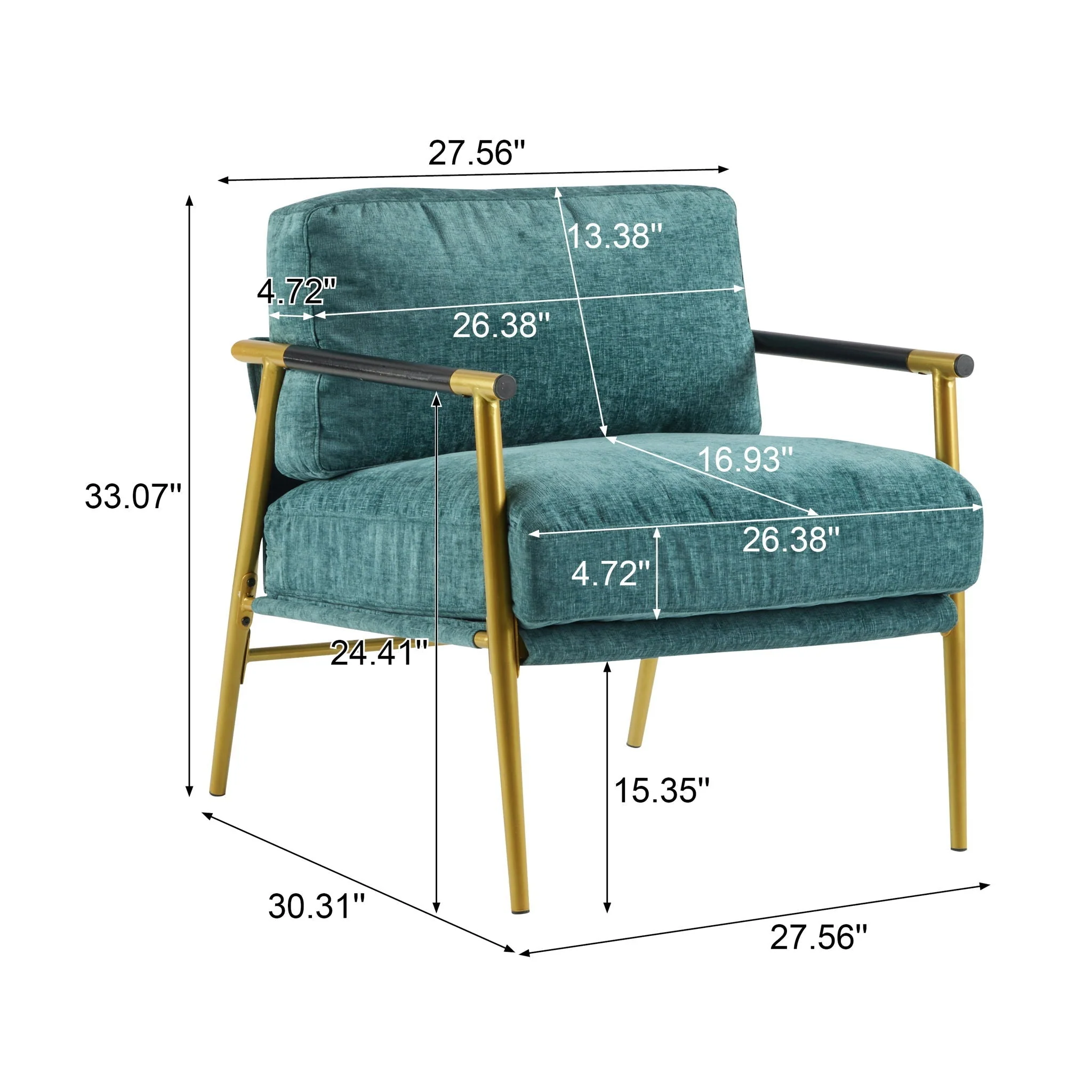 Modern Accent Chair With Cushions, Cozy Seating - Image 22
