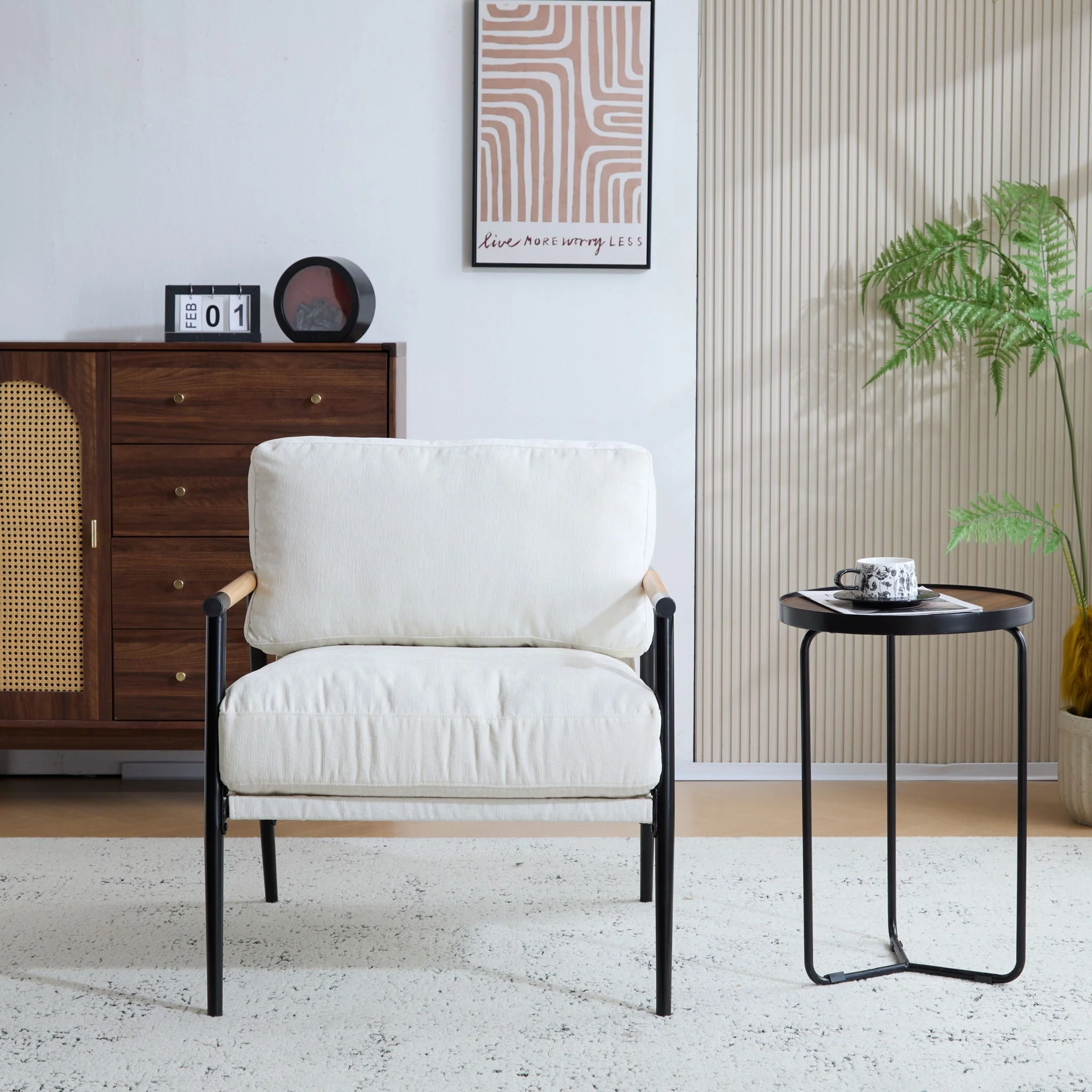 Modern Accent Chair With Cushions, Cozy Seating - Image 23