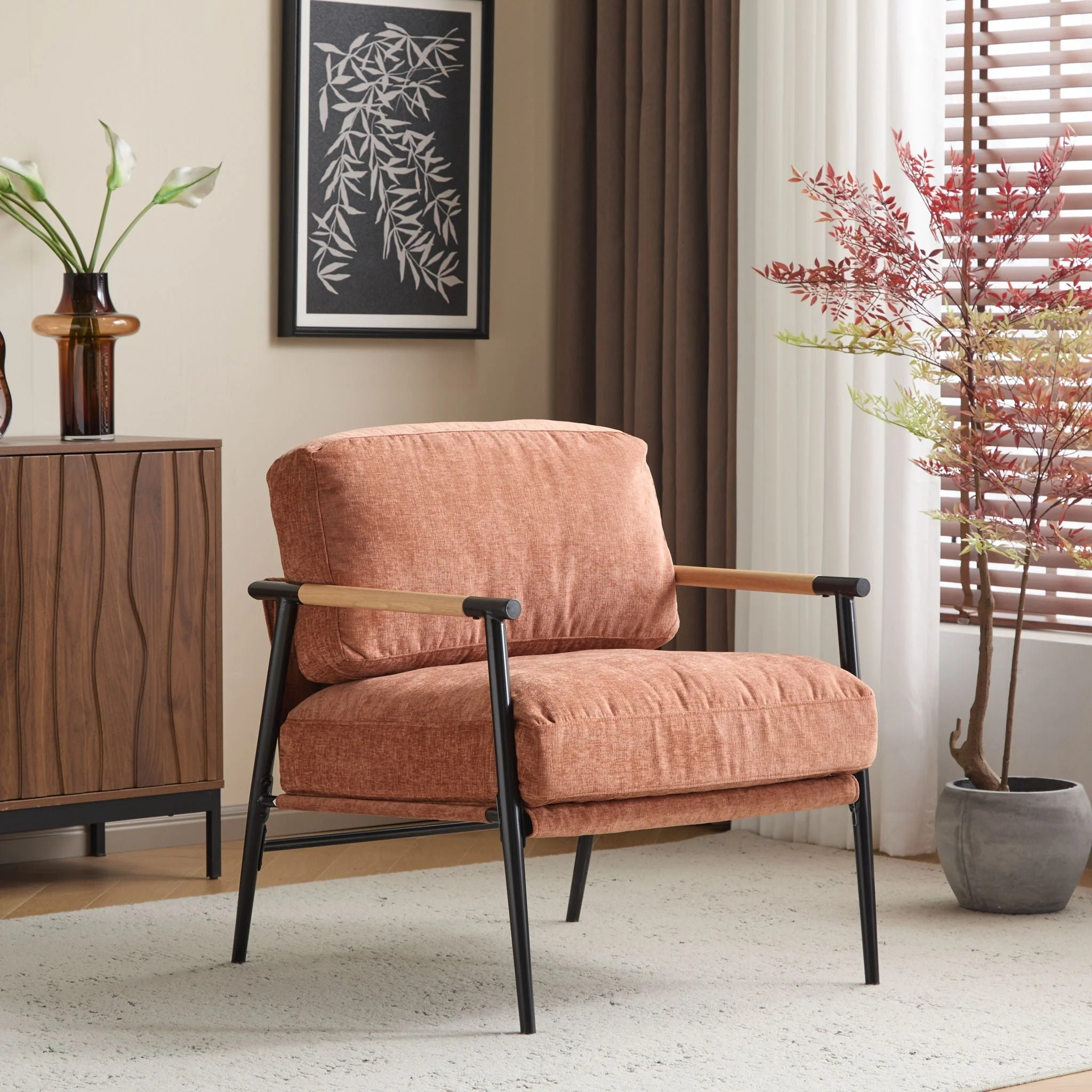 Modern Accent Chair With Cushions, Cozy Seating - Image 24
