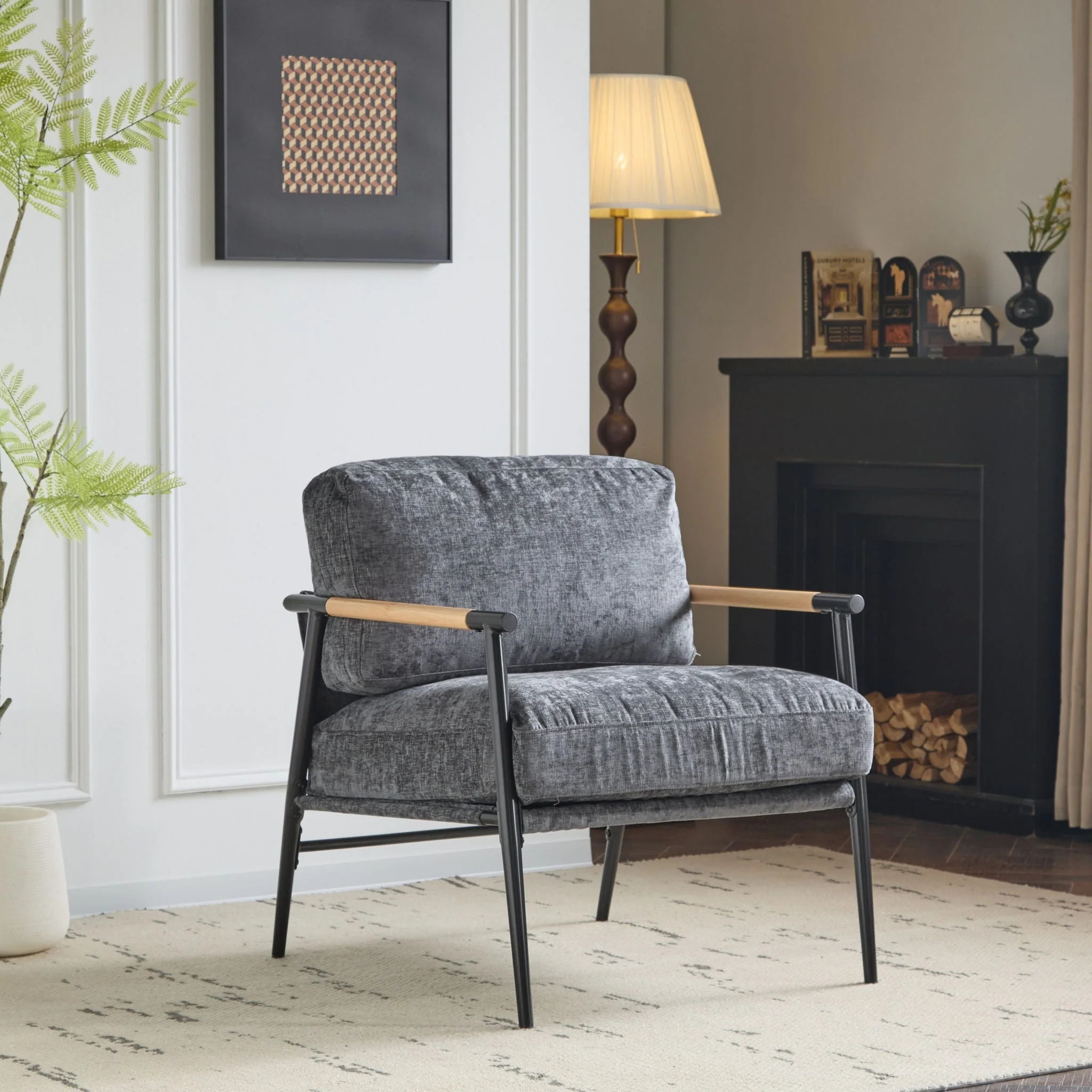 Modern Accent Chair With Cushions, Cozy Seating - Image 8