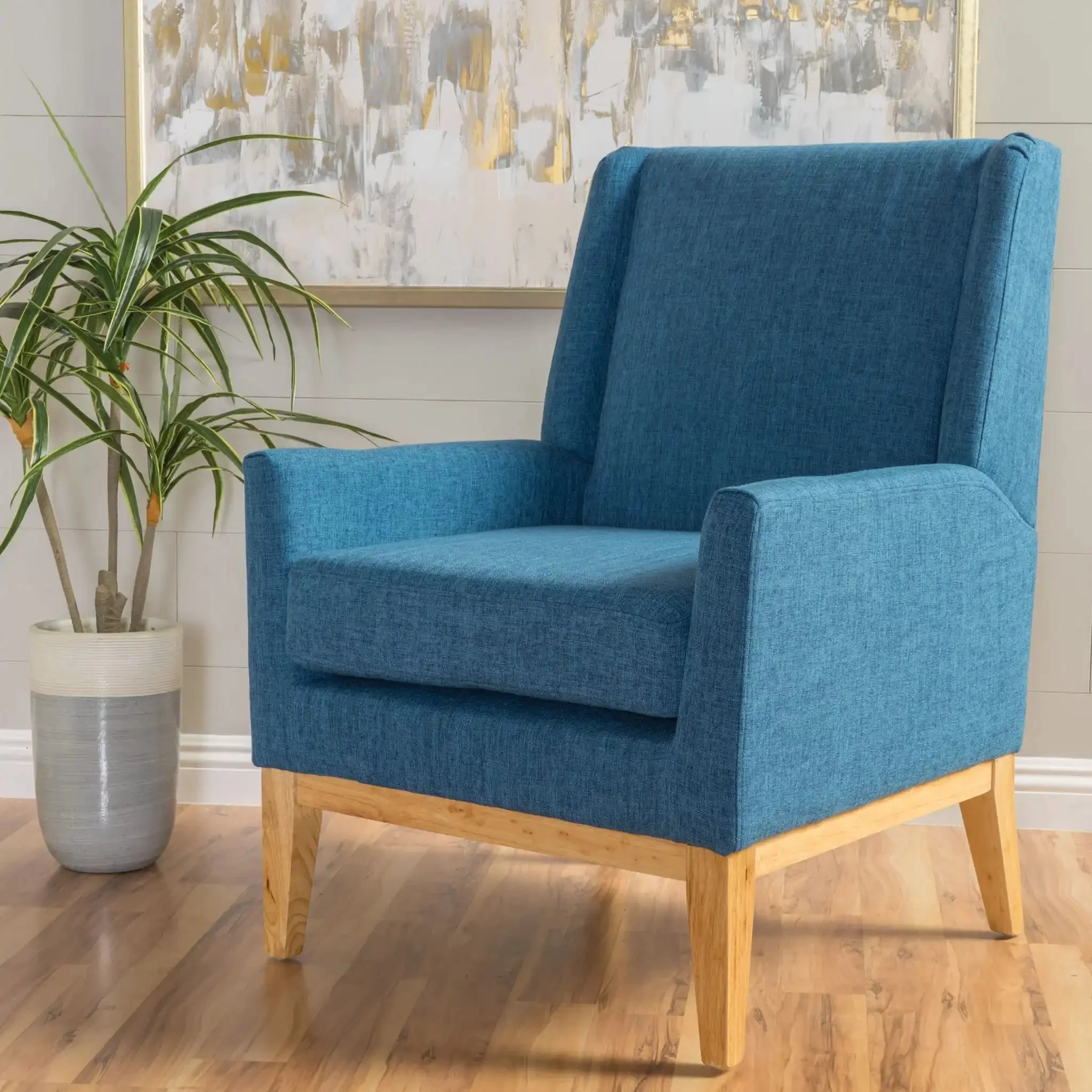 Modern Accent Chair With Padded Cushion Seat - Image 4