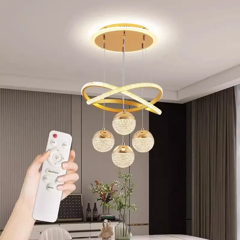 Modern Acrylic Crystal Chandelier Pendant Light LED Dining Bedroom Living Room - Image 2