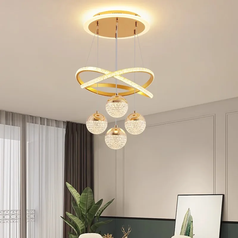 Modern Acrylic Crystal Chandelier Pendant Light LED Dining Bedroom Living Room - Image 4