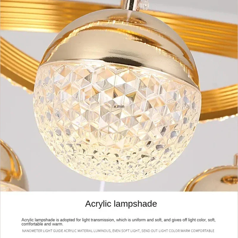 Modern Acrylic Crystal Chandelier Pendant Light LED Dining Bedroom Living Room - Image 5