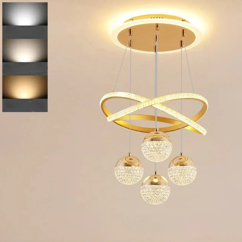 Modern Acrylic Crystal Chandelier Pendant Light LED Dining Bedroom Living Room - Image 7