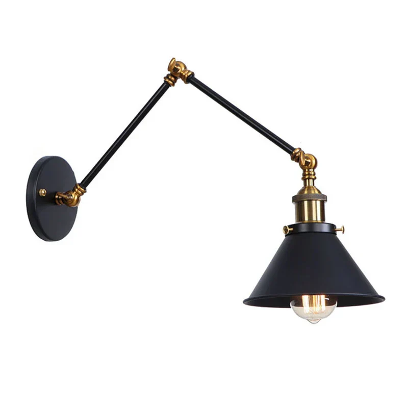 Modern Adjustable Wall Sconce Long Arm Reading Light Bedroom Living Room - Image 2