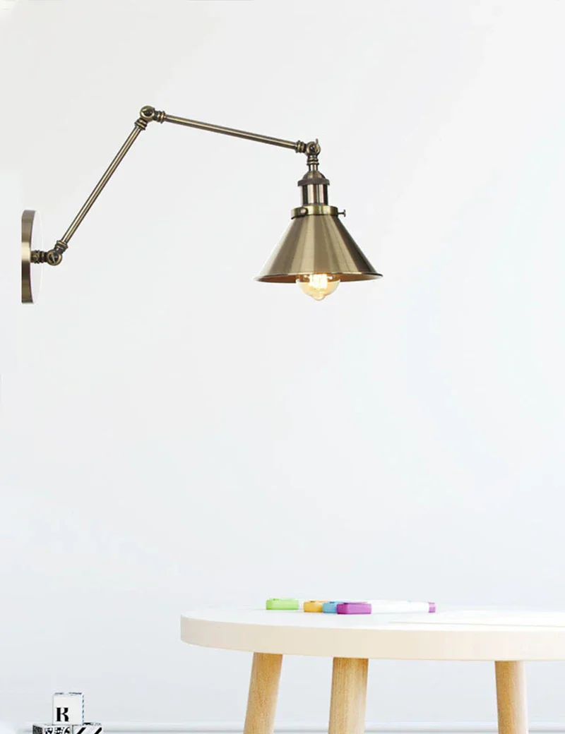 Modern Adjustable Wall Sconce Long Arm Reading Light Bedroom Living Room - Image 5