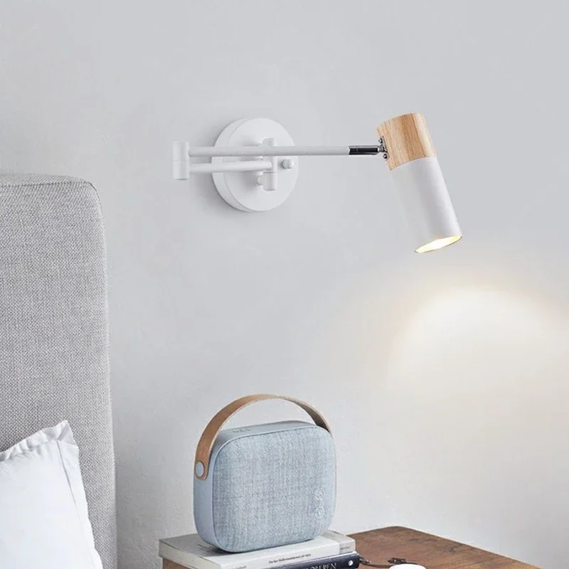 Modern Adjustable Wall Sconce Telescopic Reading Lamp Bedroom Living Room - Image 2
