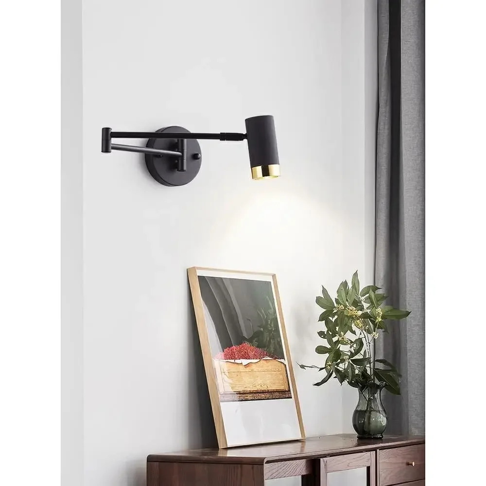 Modern Adjustable Wall Sconce Telescopic Reading Lamp Bedroom Living Room - Image 3