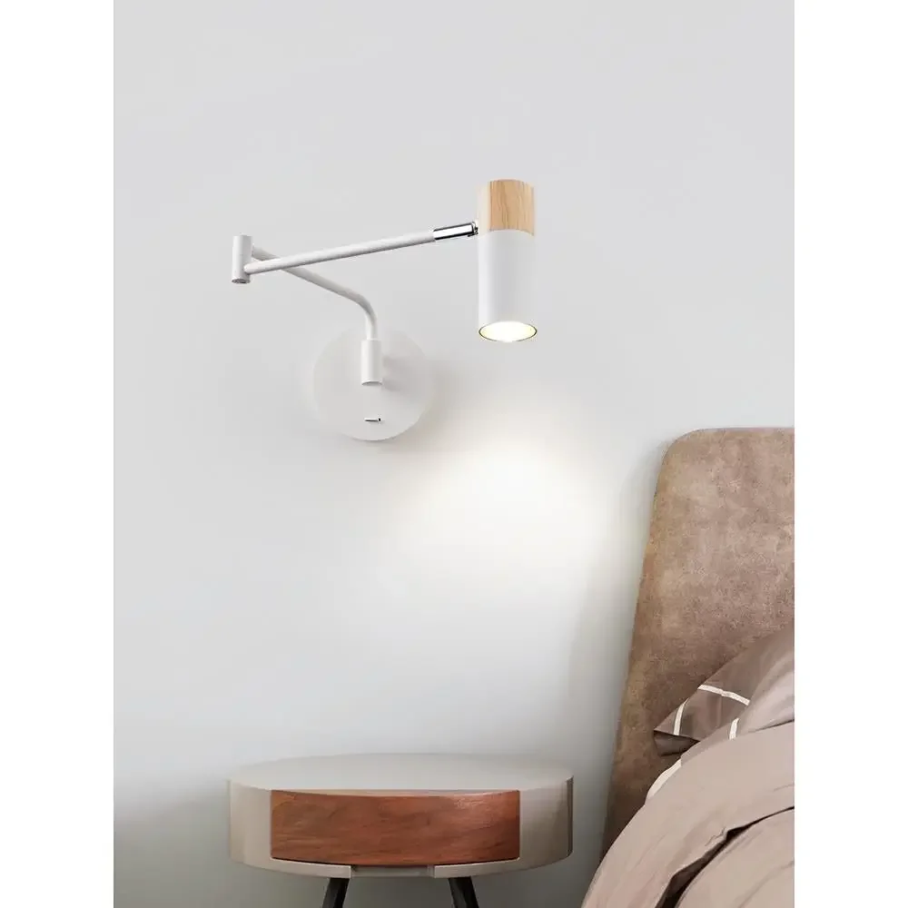 Modern Adjustable Wall Sconce Telescopic Reading Lamp Bedroom Living Room - Image 6