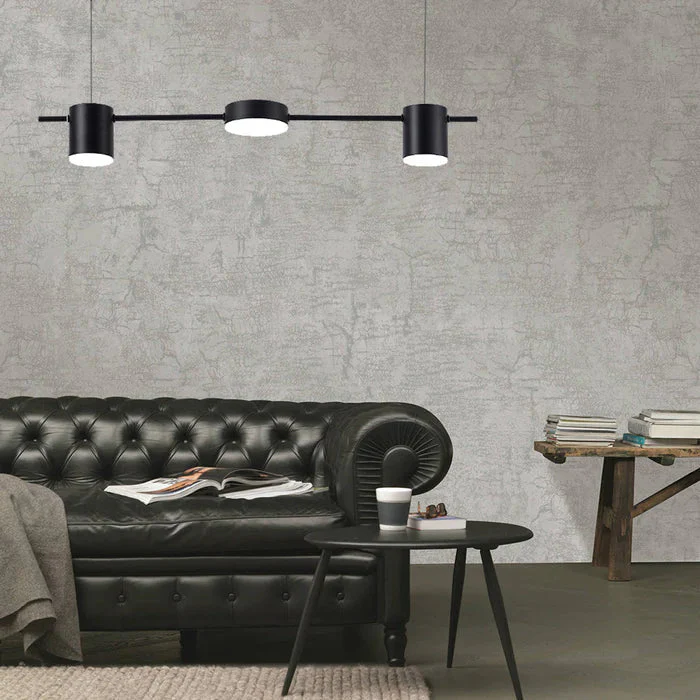 Modern Aluminum Drum Pendant Light LED 3 or 5 Light Black Gold - Image 10