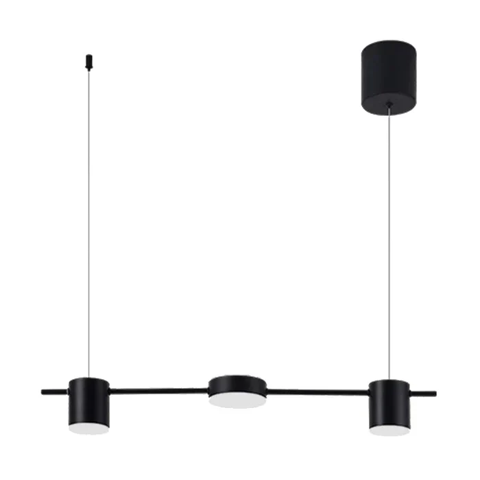 Modern Aluminum Drum Pendant Light LED 3 or 5 Light Black Gold - Image 12