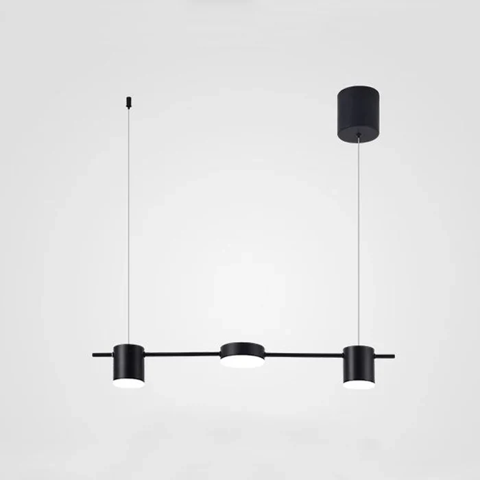 Modern Aluminum Drum Pendant Light LED 3 or 5 Light Black Gold - Image 13