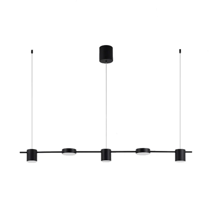 Modern Aluminum Drum Pendant Light LED 3 or 5 Light Black Gold - Image 14