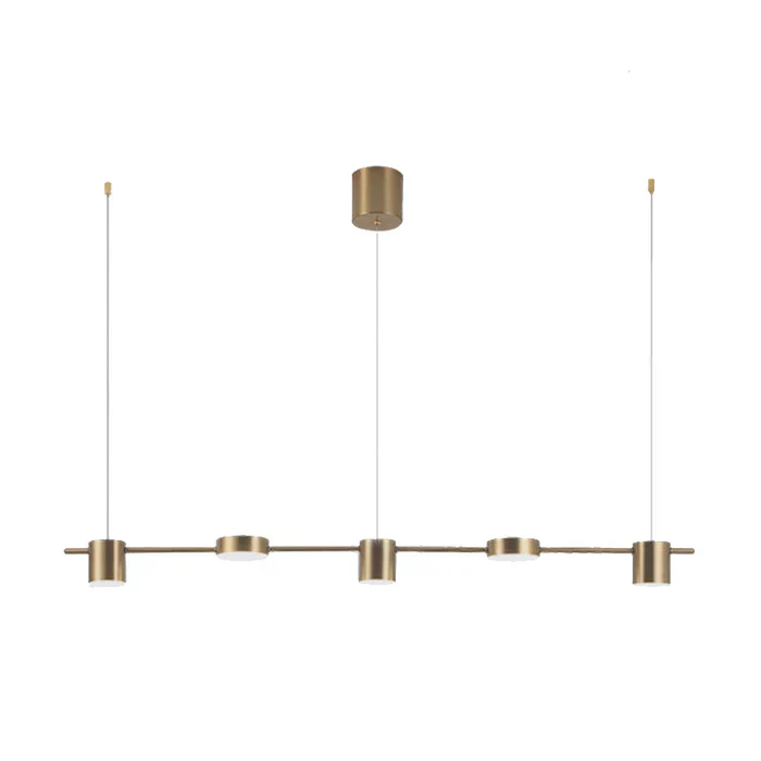 Modern Aluminum Drum Pendant Light LED 3 or 5 Light Black Gold - Image 15