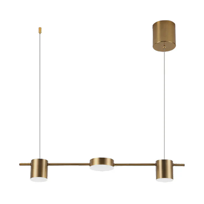 Modern Aluminum Drum Pendant Light LED 3 or 5 Light Black Gold - Image 7
