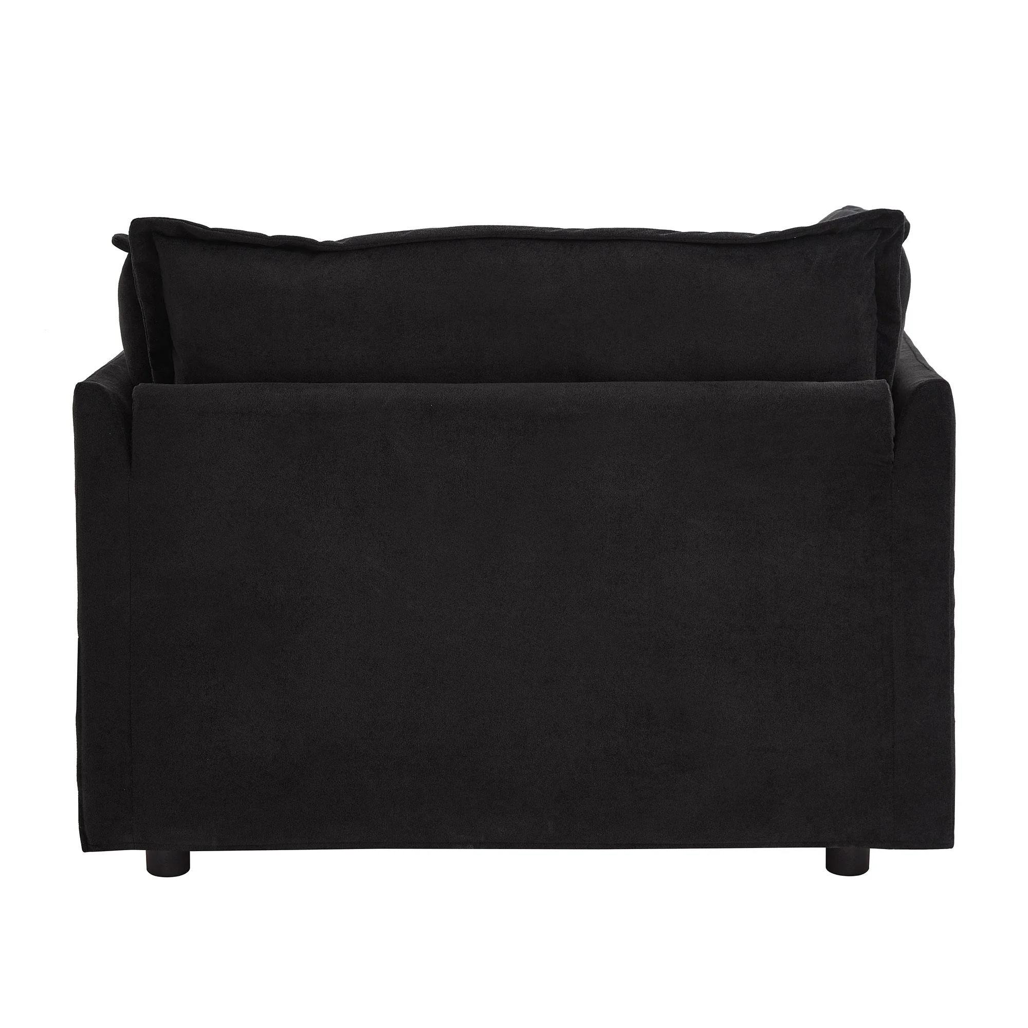 Modern Armchair Sofa 47" Cozy Upholstered Sofa Chair with Movable Ottoman - Image 16