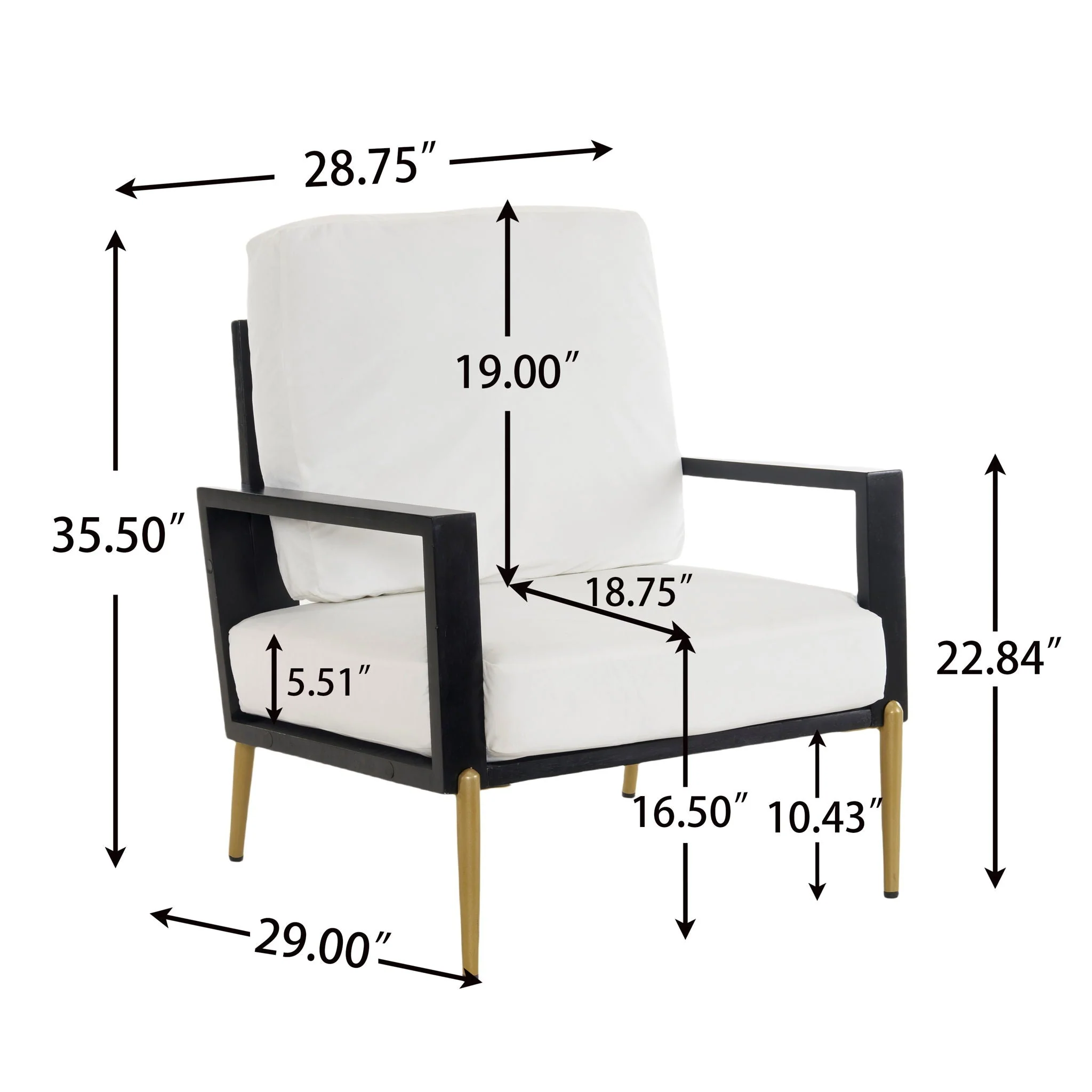 Modern Armchair With Solid Wood Frame - Image 3
