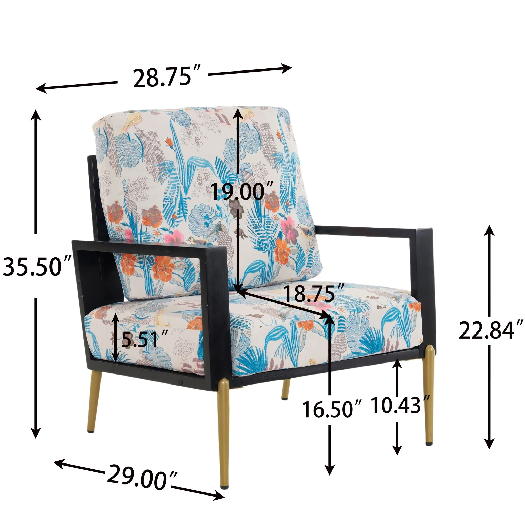 Modern Armchair With Solid Wood Frame - Image 6