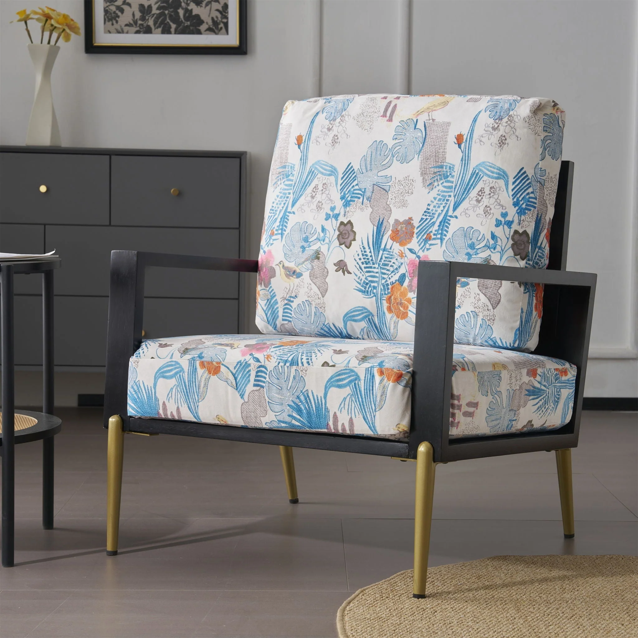 Modern Armchair With Solid Wood Frame - Image 8