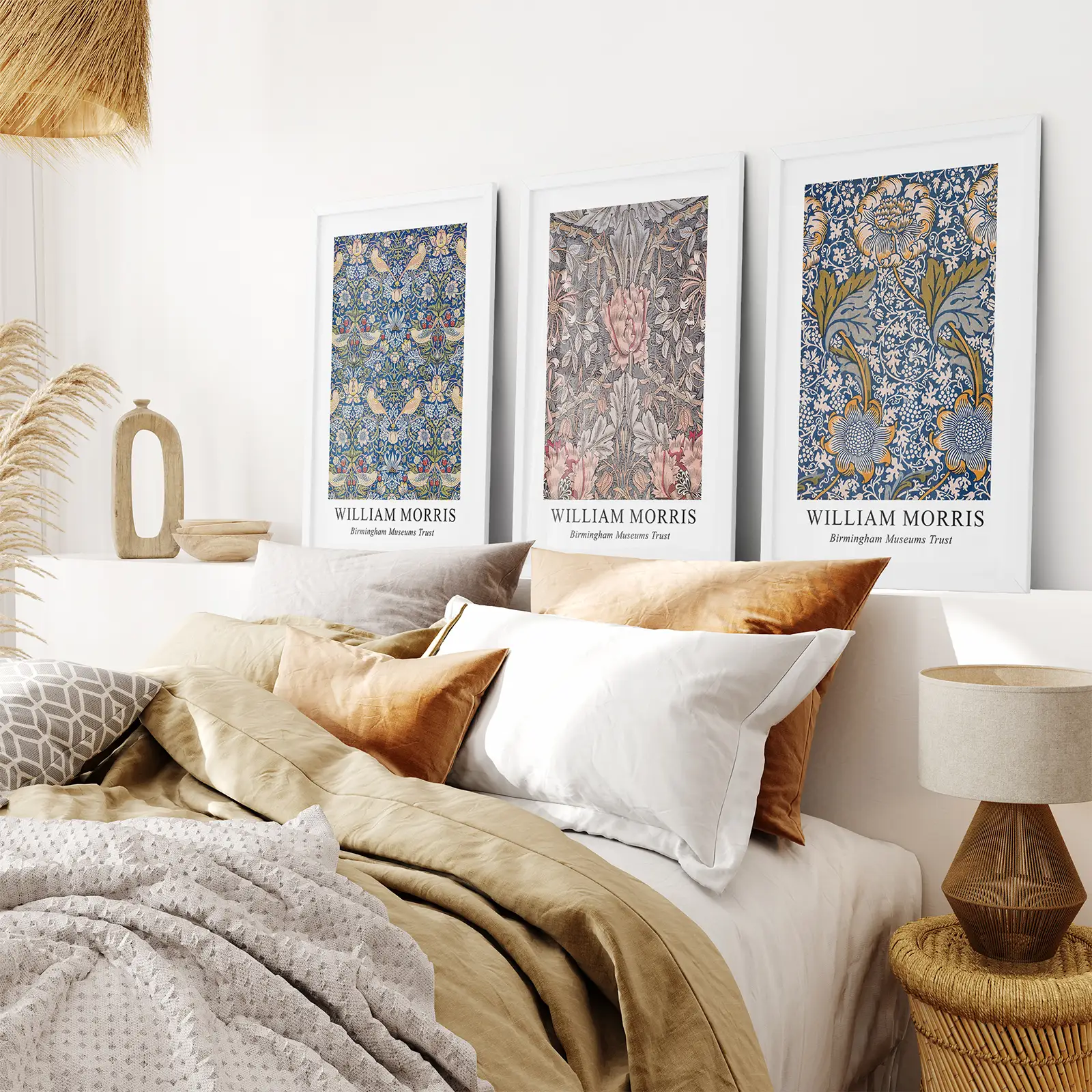 Modern Art Nouveau William Morris Set of 3 Prints - Image 4