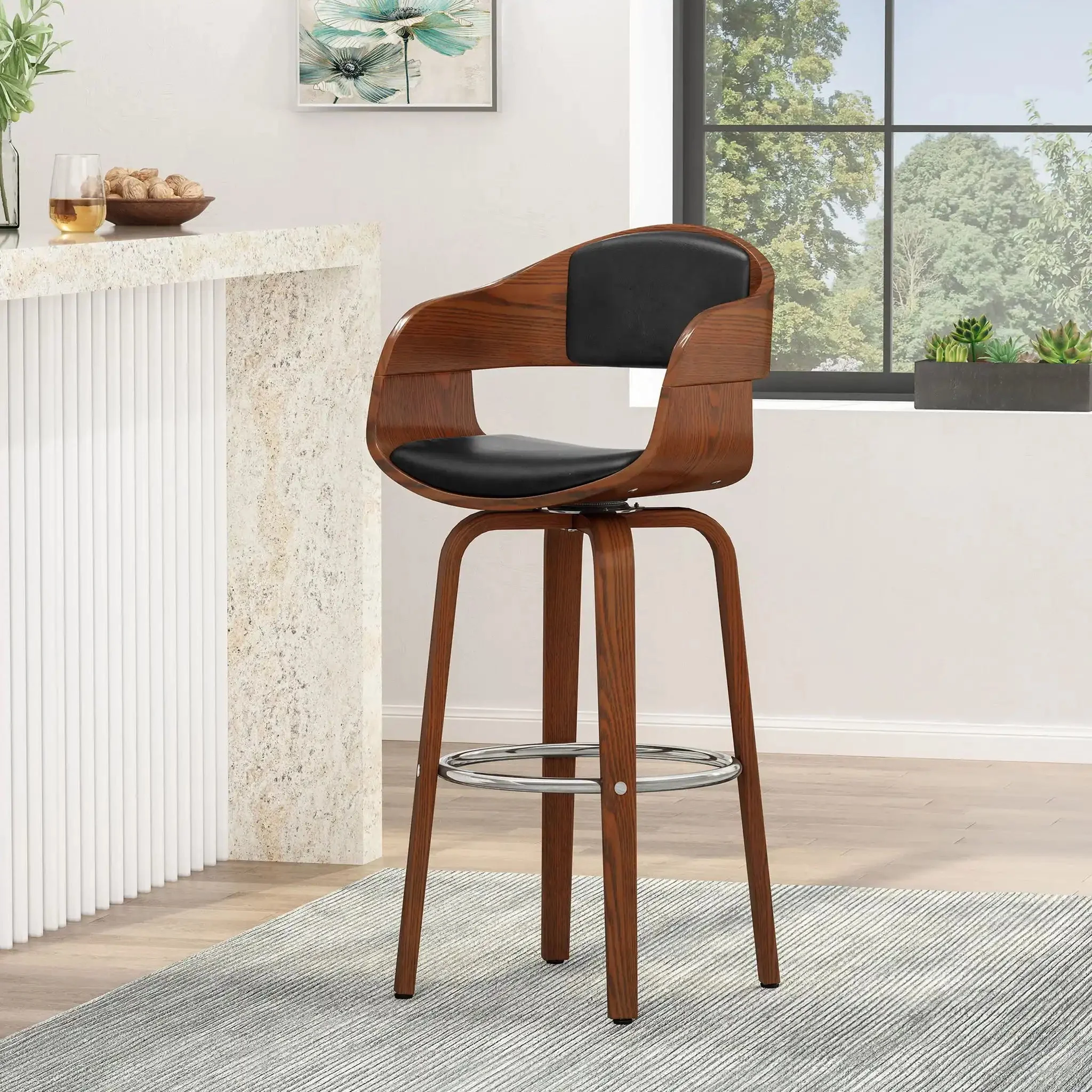 Modern Bar Stool, Swivel Function - Image 11