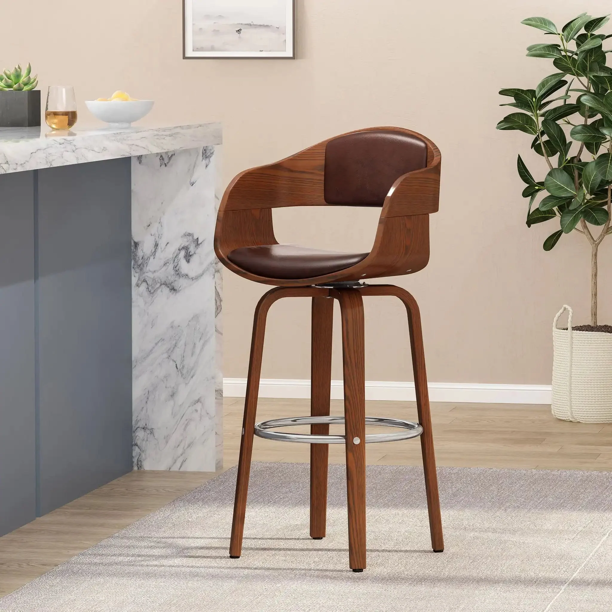 Modern Bar Stool, Swivel Function - Image 12