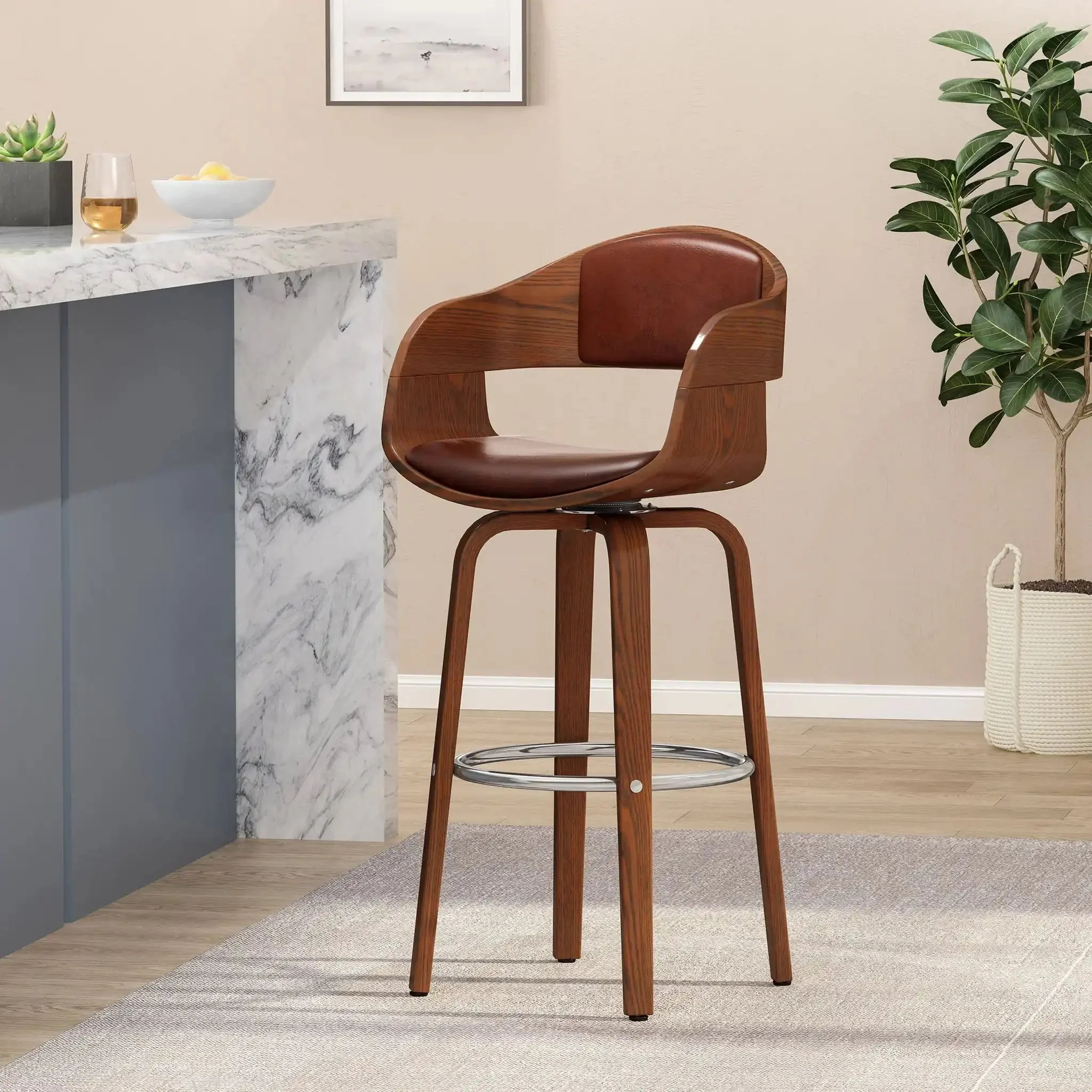 Modern Bar Stool, Swivel Function - Image 7