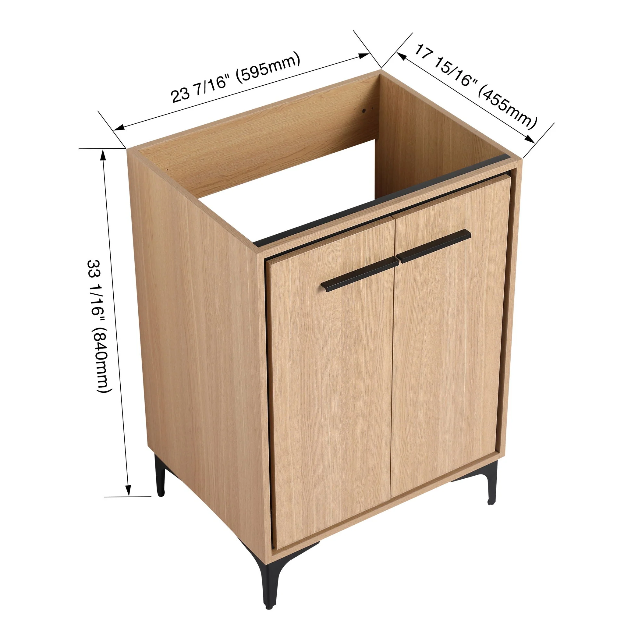 Modern Bathroom Vanity Cabinet With Soft Closing Doors - Image 5