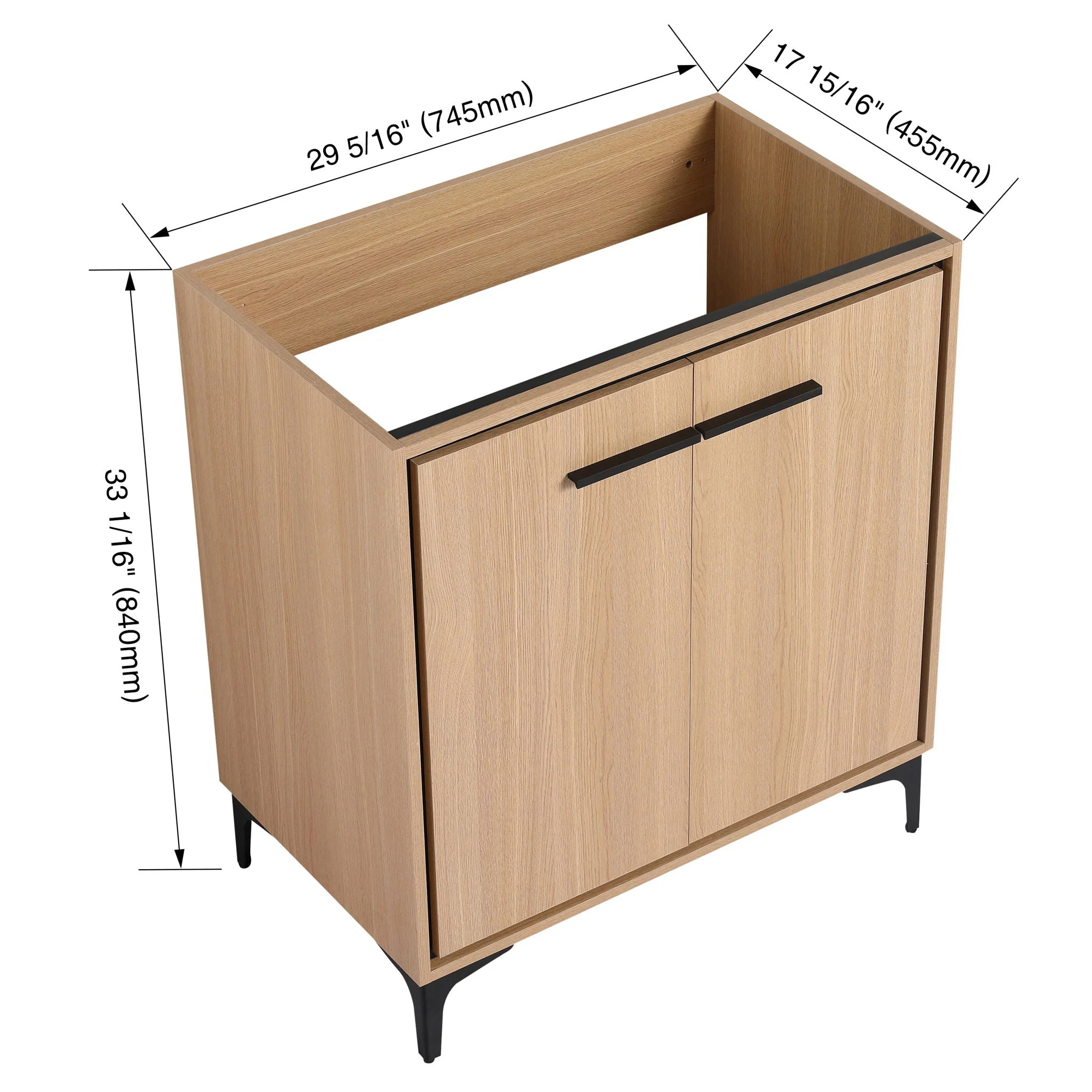 Modern Bathroom Vanity Cabinet With Soft Closing Doors - Image 8