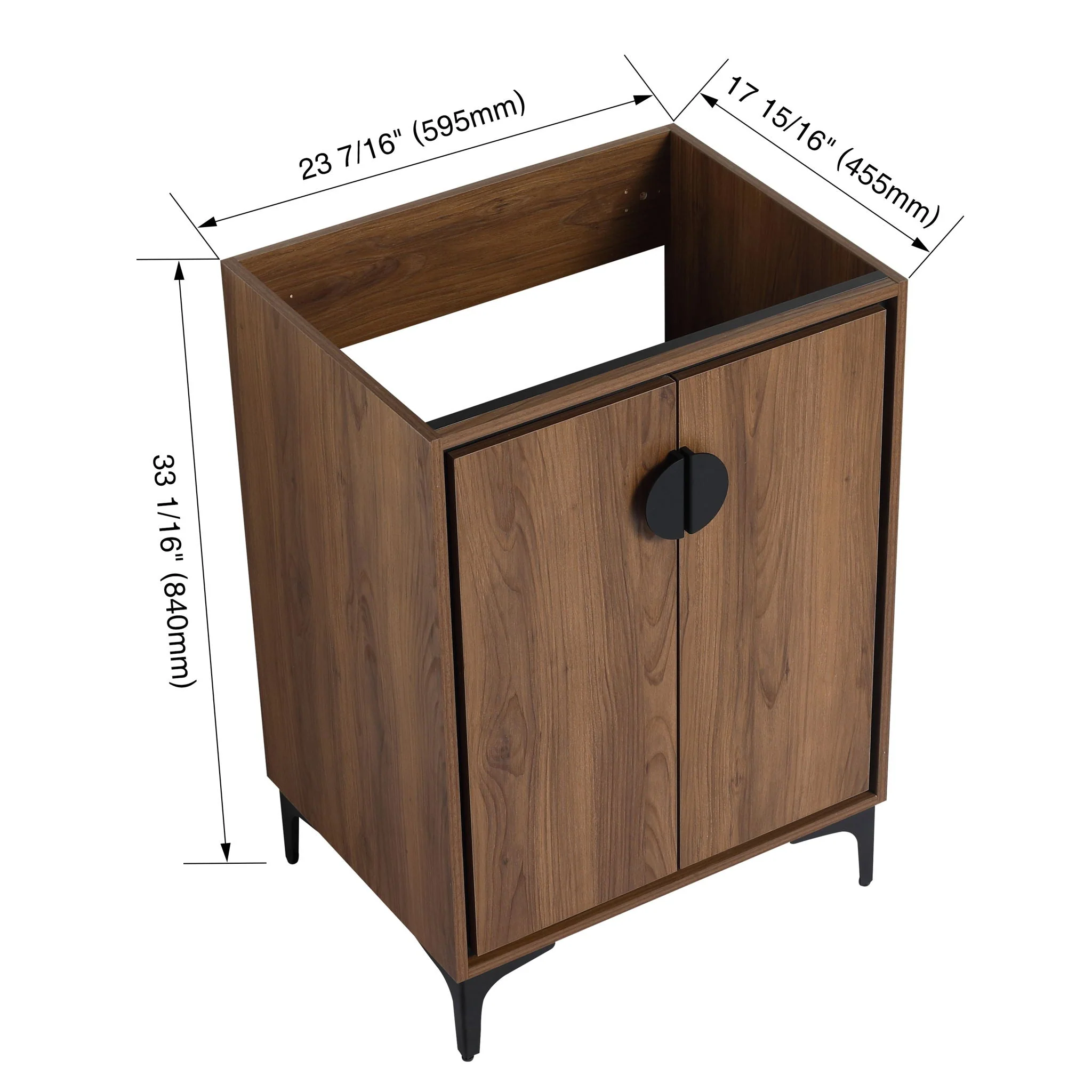 Modern Bathroom Vanity Storage Cabinet With Soft Closing Doors And Engineered Wood Construction - Image 4