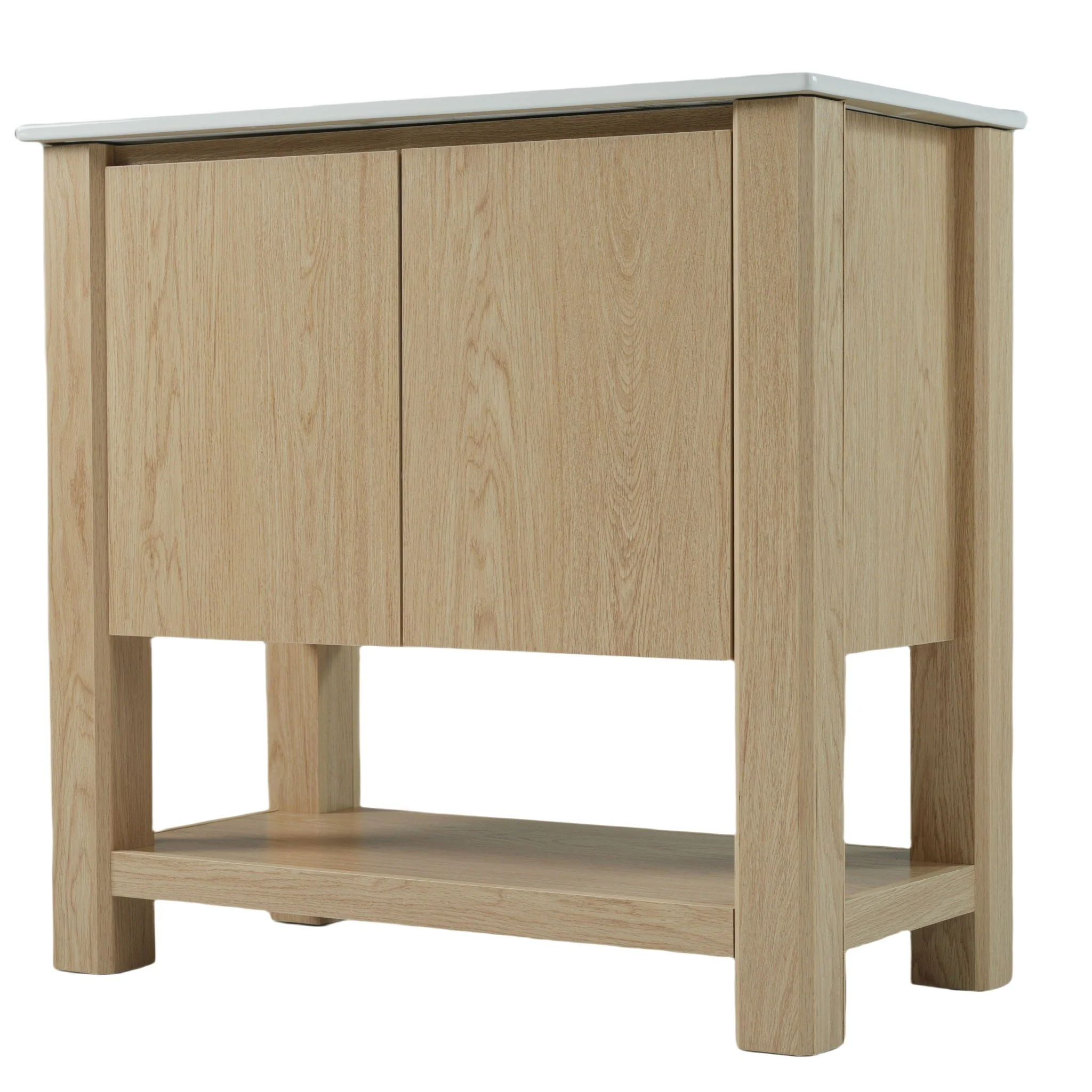 Modern Bathroom Vanity With Rectangle Ceramic Sink, Soft Closing Doors - Image 2