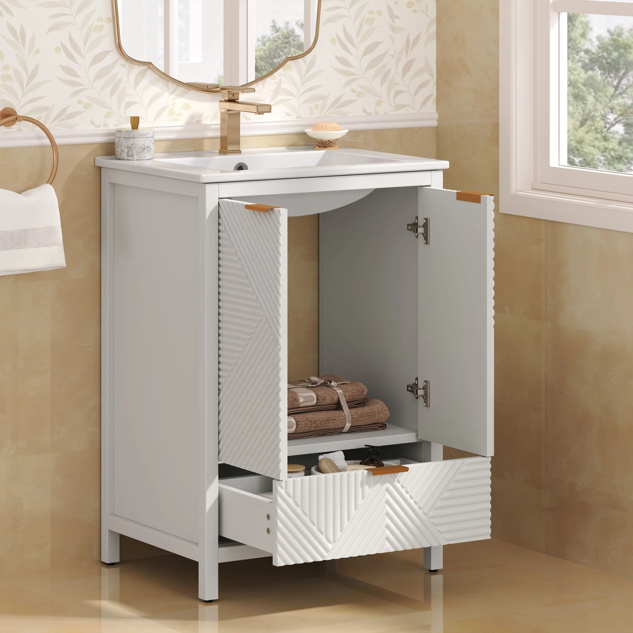 Modern Bathroom Vanity With Sink Combo - Image 4