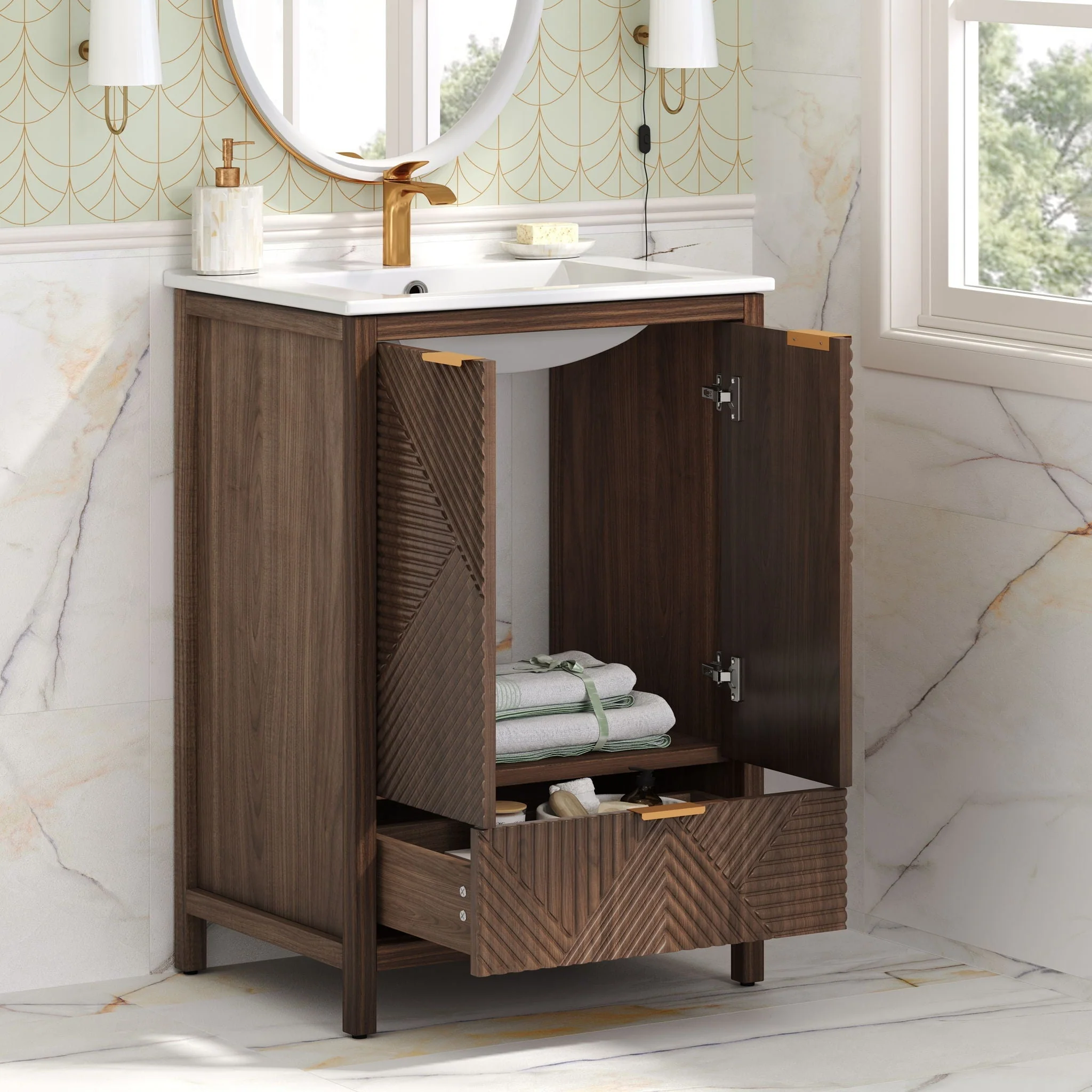 Modern Bathroom Vanity With Sink Combo - Image 8