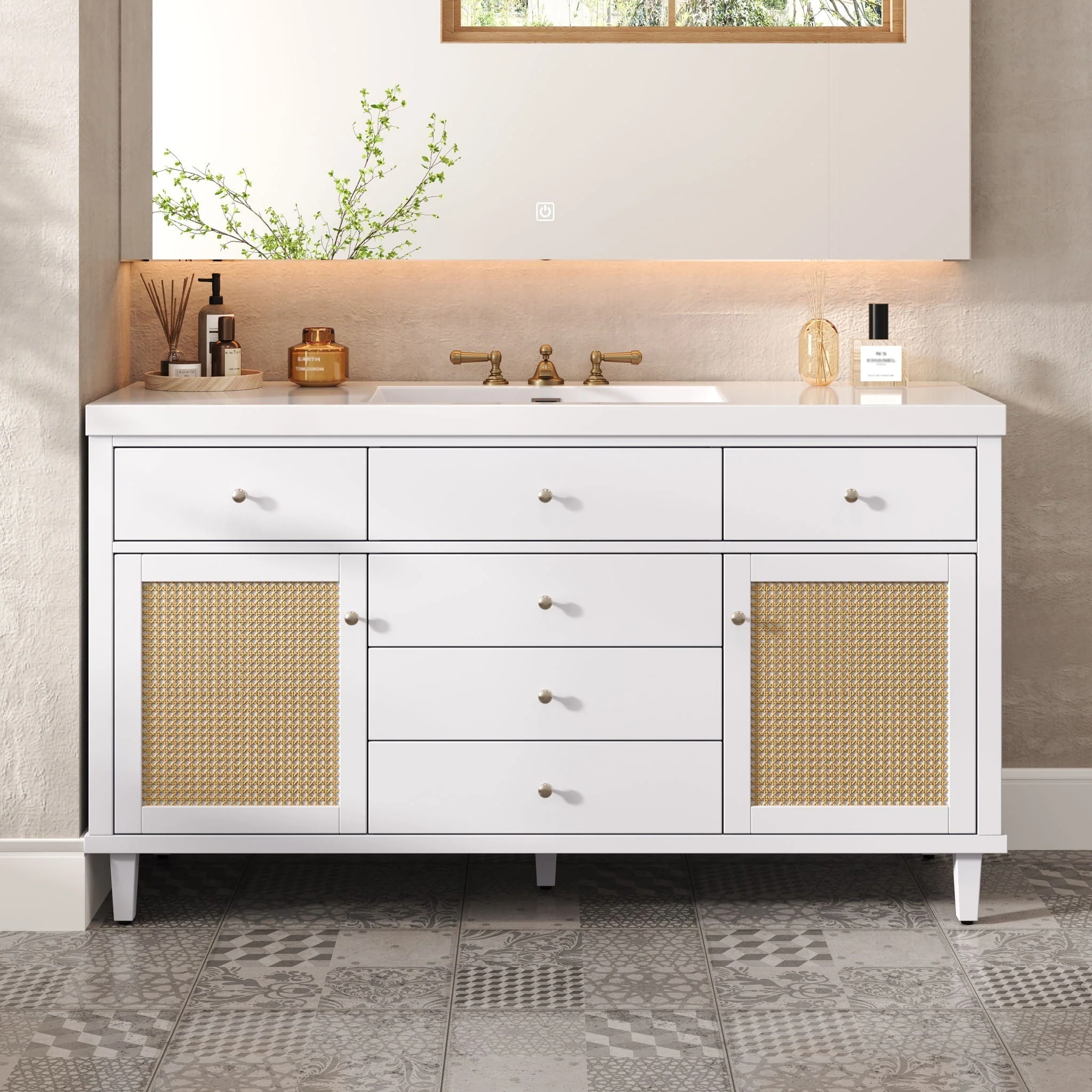 Modern Bathroom Vanity With Sink, Soft Close Drawers - Image 3
