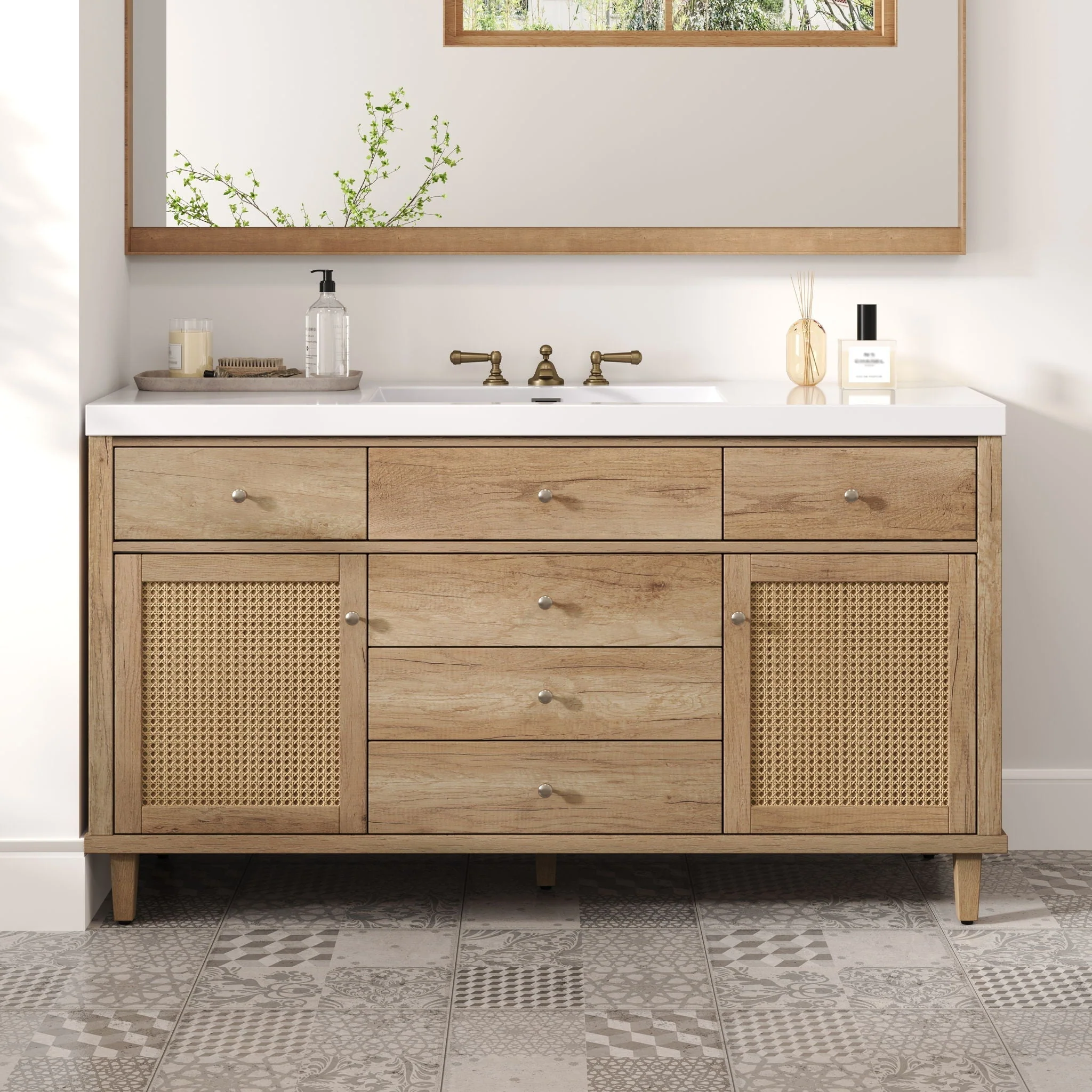 Modern Bathroom Vanity With Sink, Soft Close Drawers - Image 6