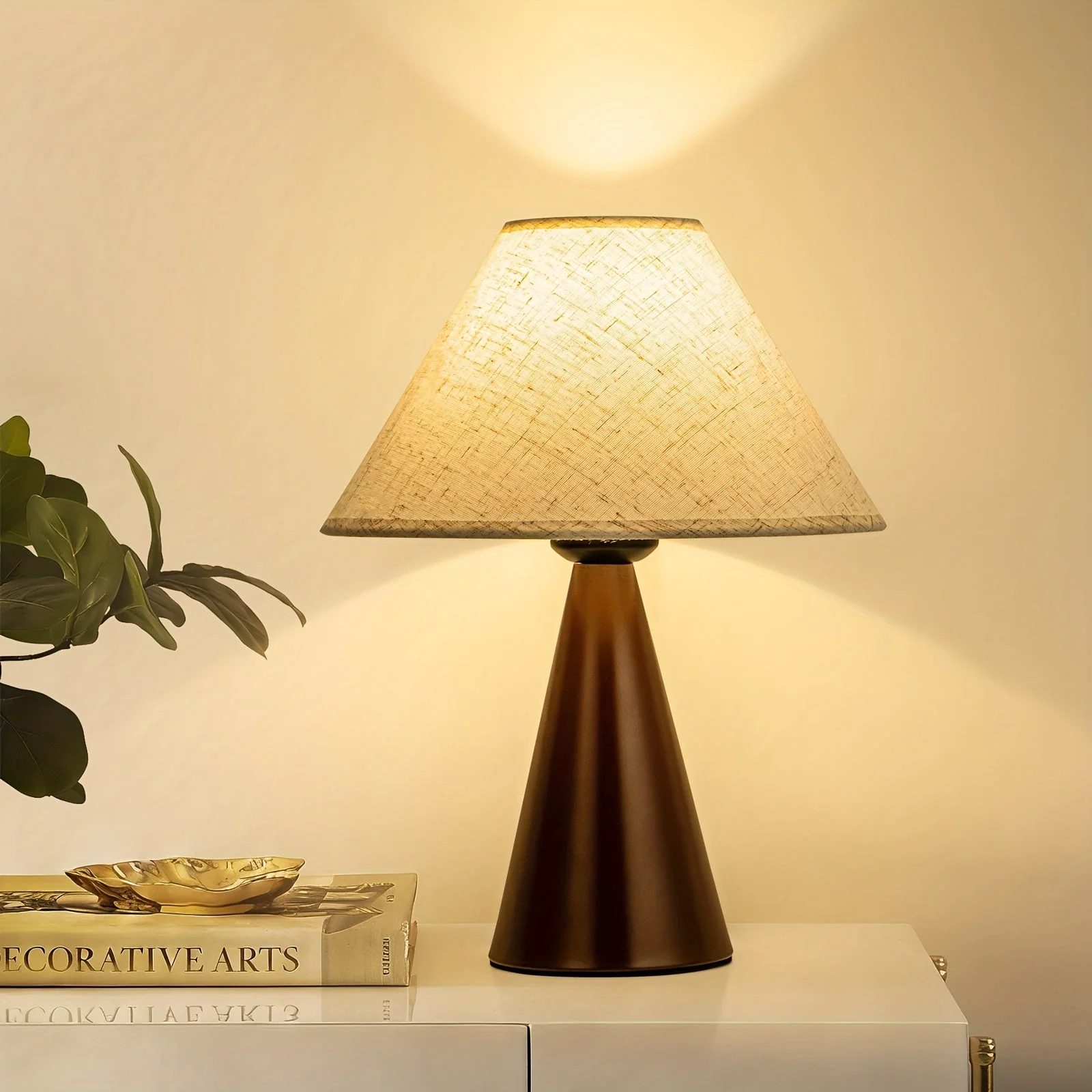 Modern Bedside Table Lamps Set of 2 – 3 Color Fabric Shade Nightstand Lights - Image 9