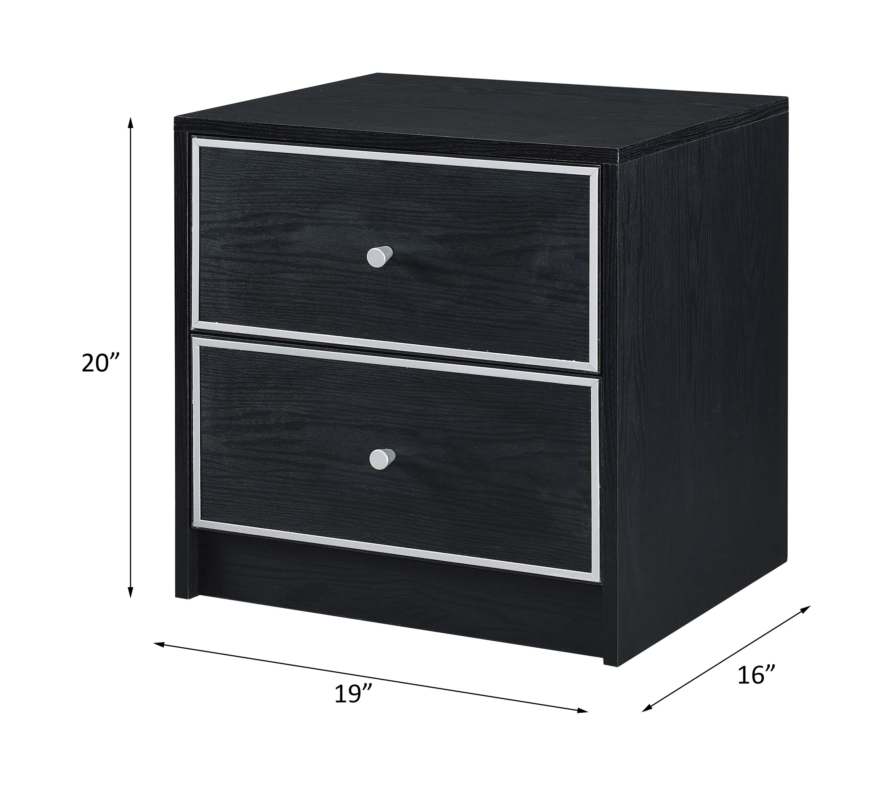 Modern Black Nightstand Table - Image 11