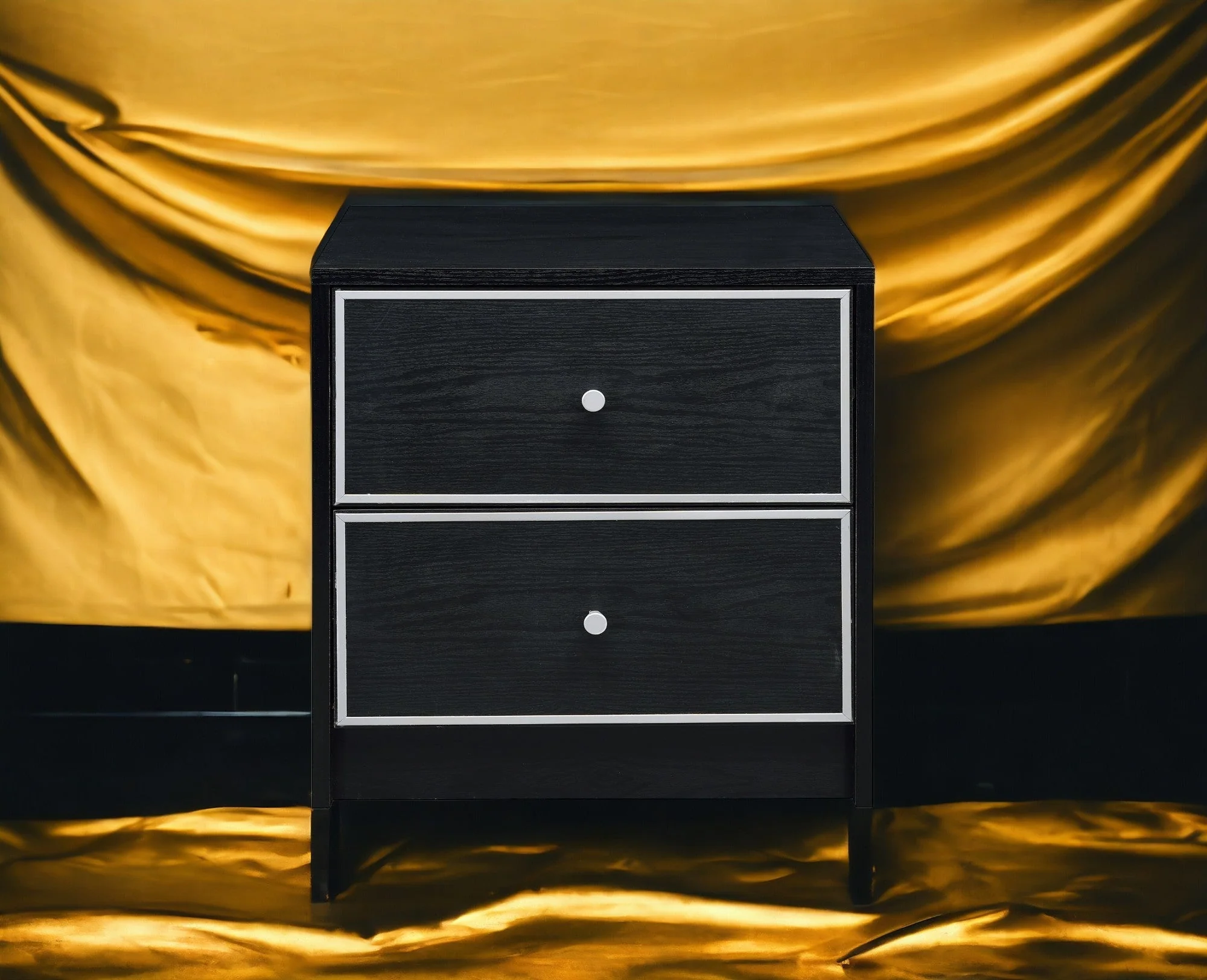 Modern Black Nightstand Table - Image 2