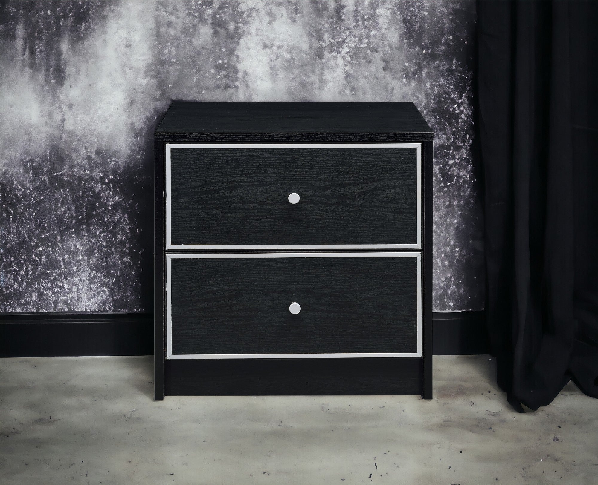 Modern Black Nightstand Table - Image 4