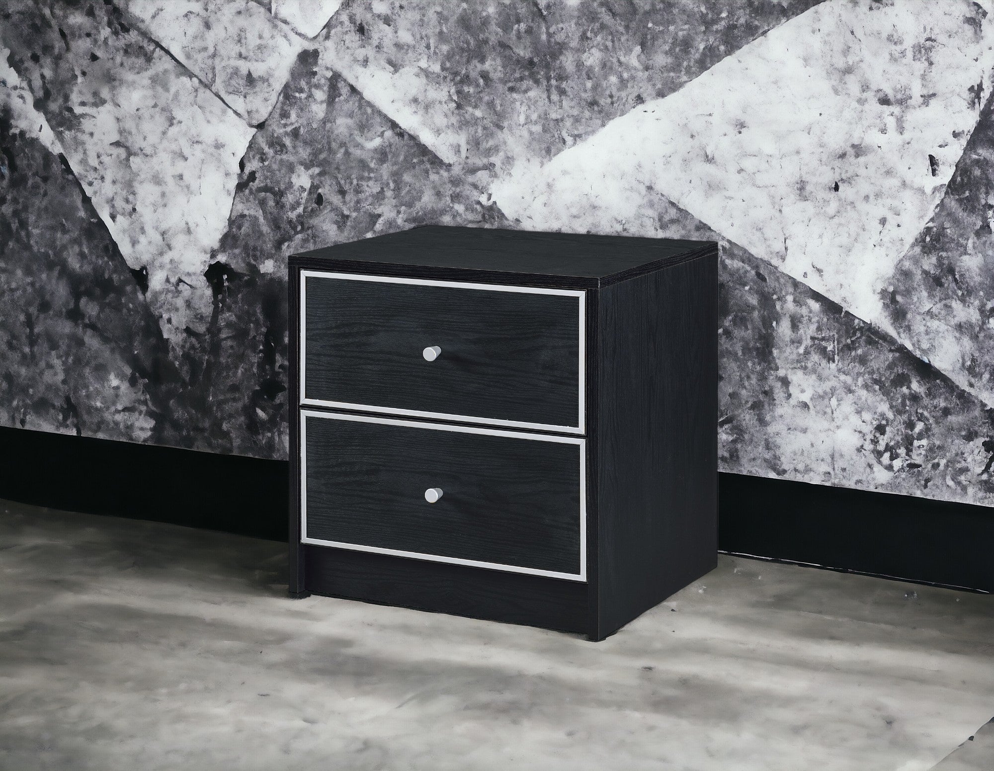 Modern Black Nightstand Table - Image 7