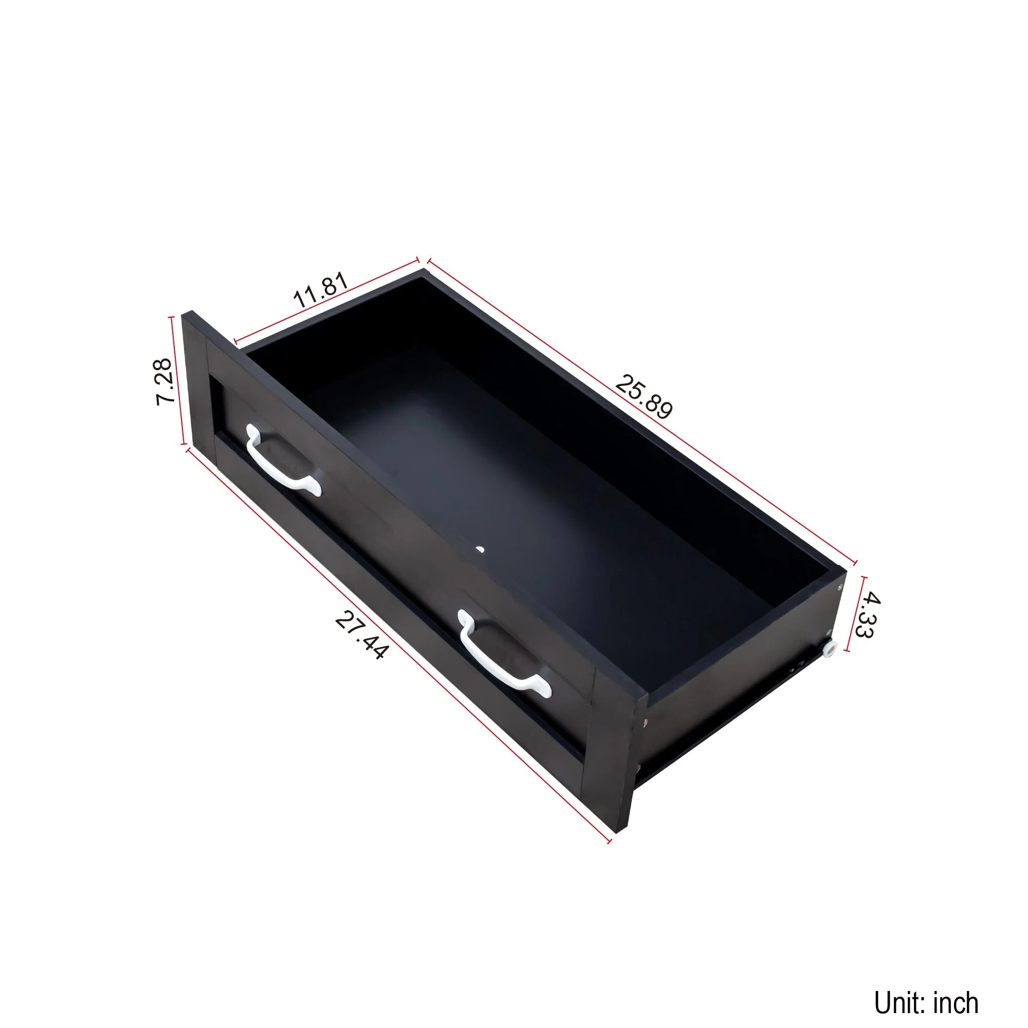 Modern Black Side Cabinet with 6 Drawers - Image 11