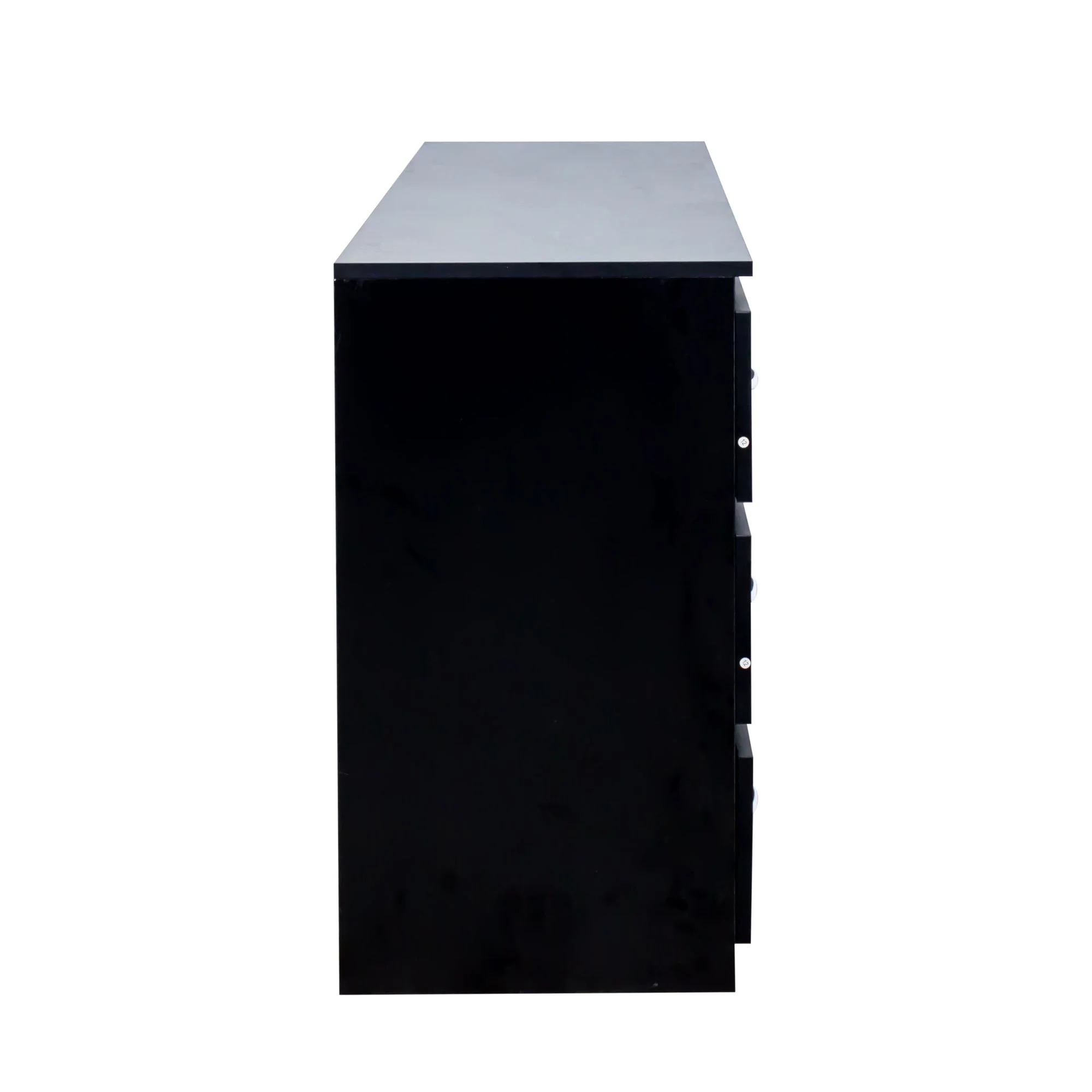 Modern Black Side Cabinet with 6 Drawers - Image 5
