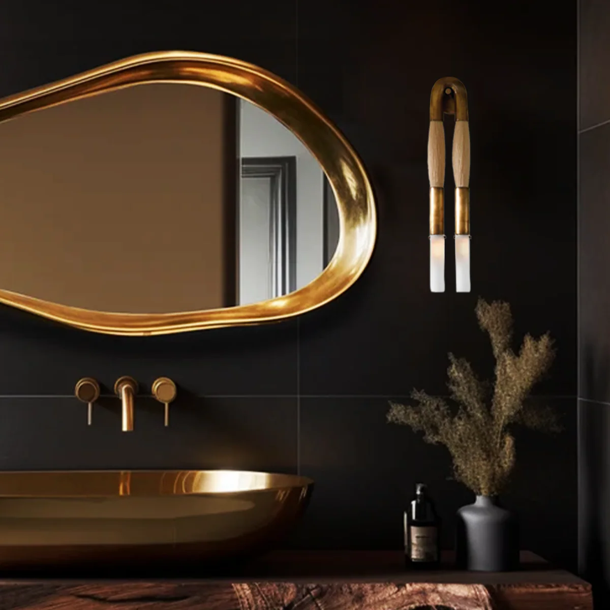 Modern Brass and Glass Wall Sconce - Image 10
